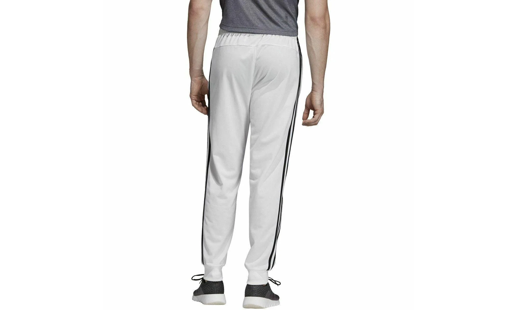 Essentials 3-Stripes Tapered Tricot Pants "White" EB3988 - Image 2