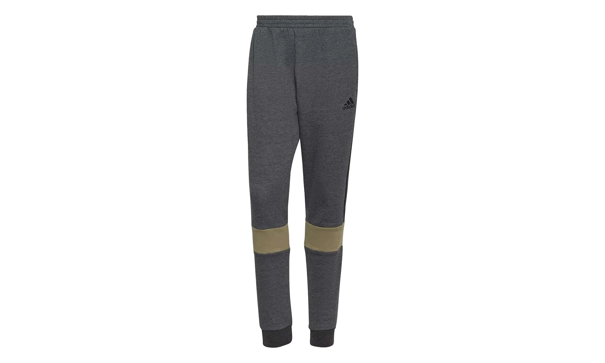 Essentials Colorblock Pants "Dark Grey Heather / Black / Orbit Green" H14632