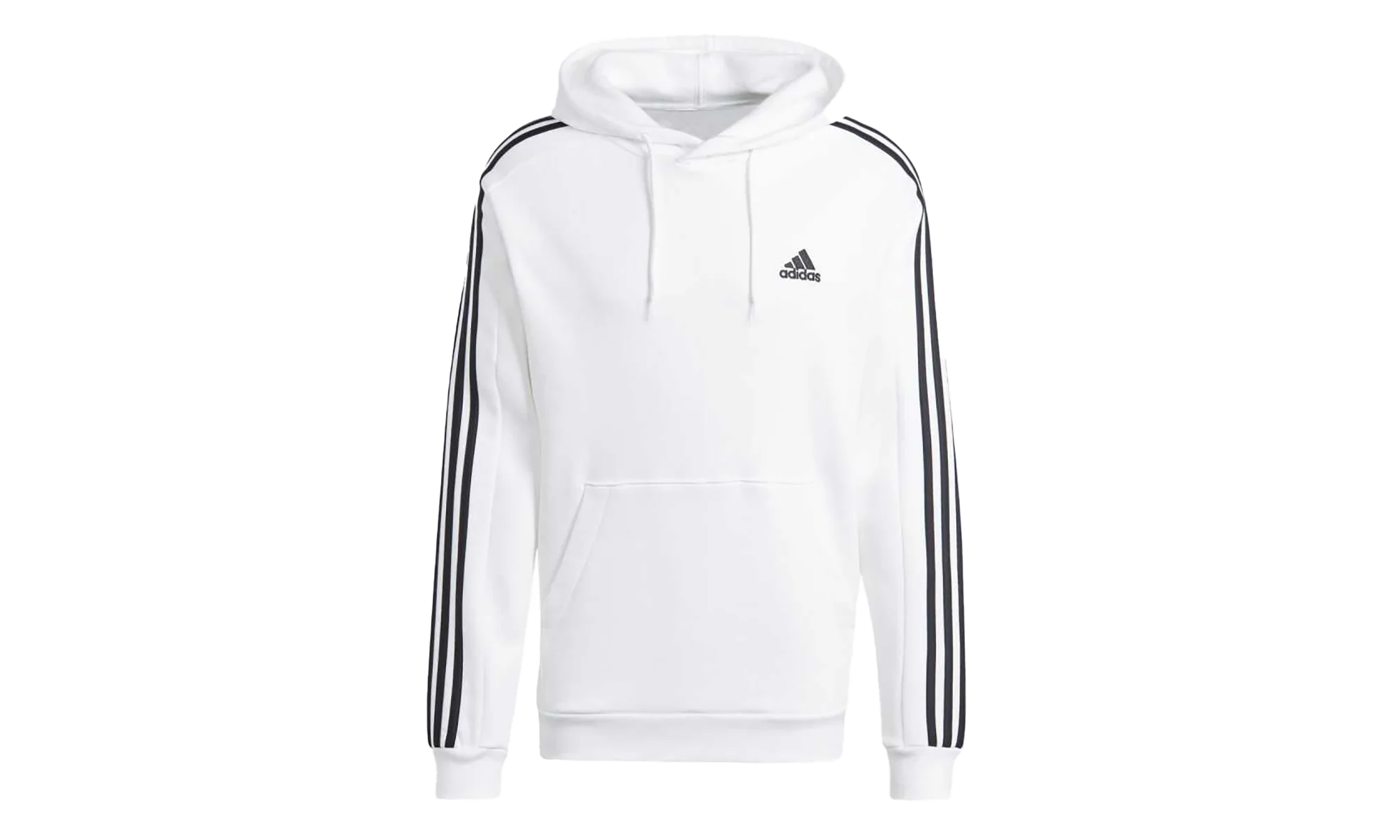 Essentials Fleece 3 Stripes Hoodie "White" ij6476