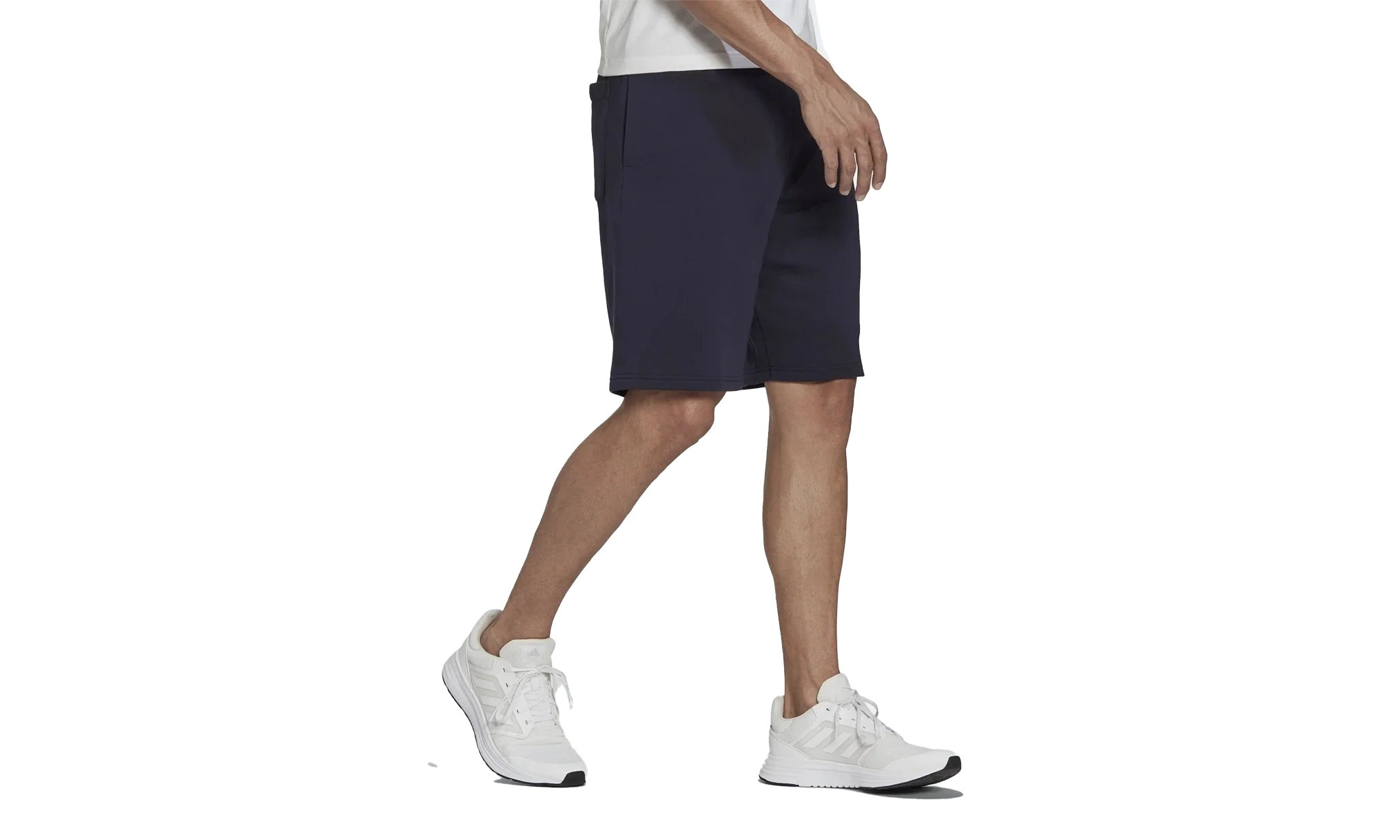 Essentials Fleece Big Logo Shorts "Legend Ink / White" H55329 - Image 2