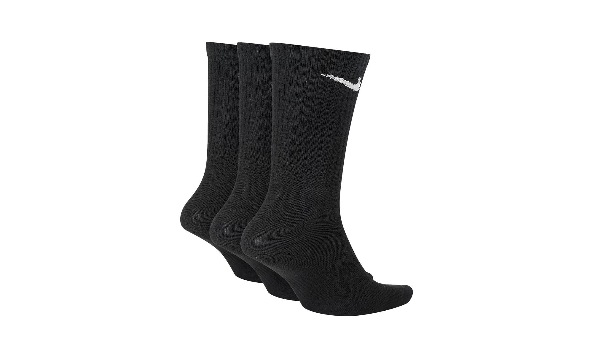 Everyday Lightweight Training Crew Socks (3 Pairs) "Black / White" SX7676 010 - Image 2