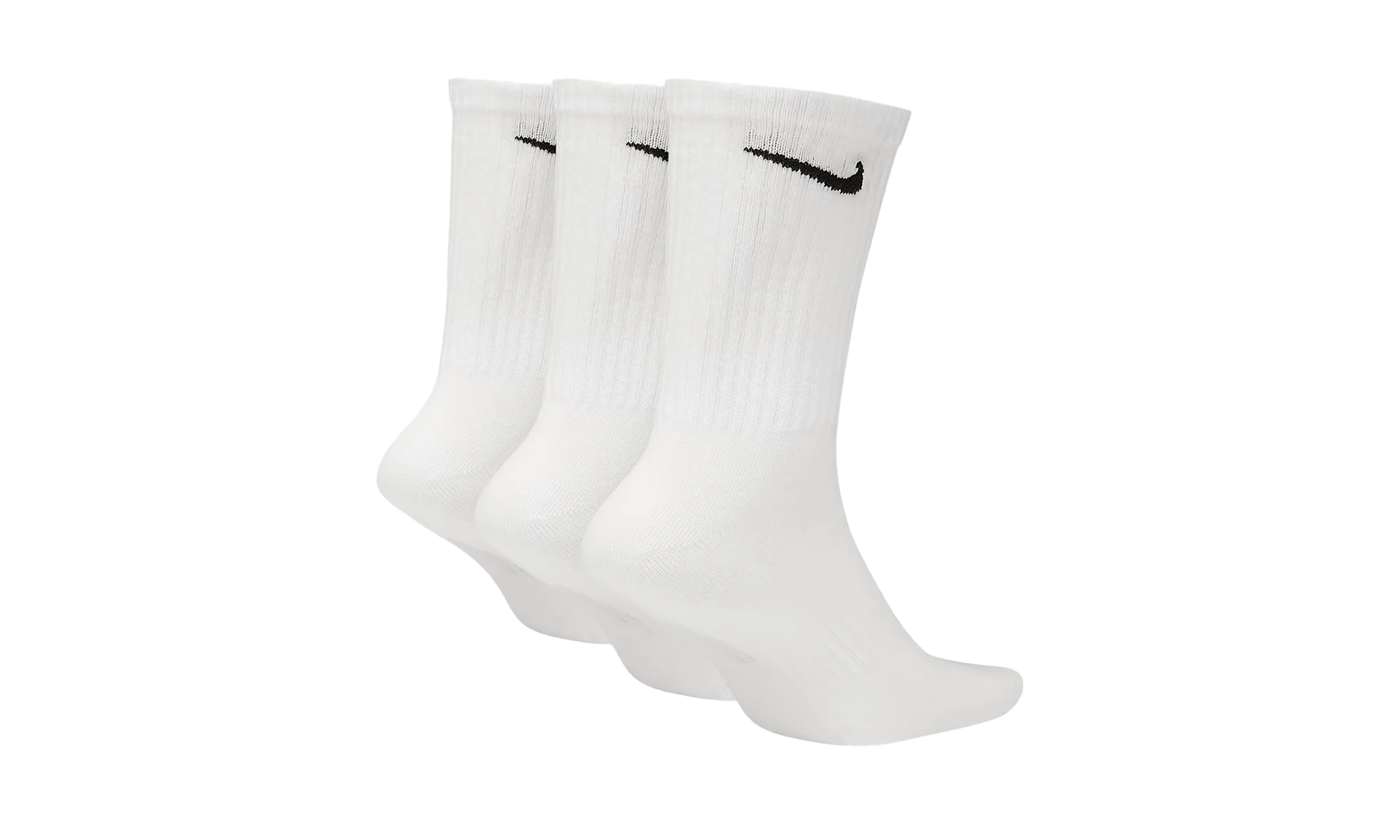 Everyday Lightweight Training Crew Socks (3 Pairs) "White / Black" SX7676 100 - Image 2