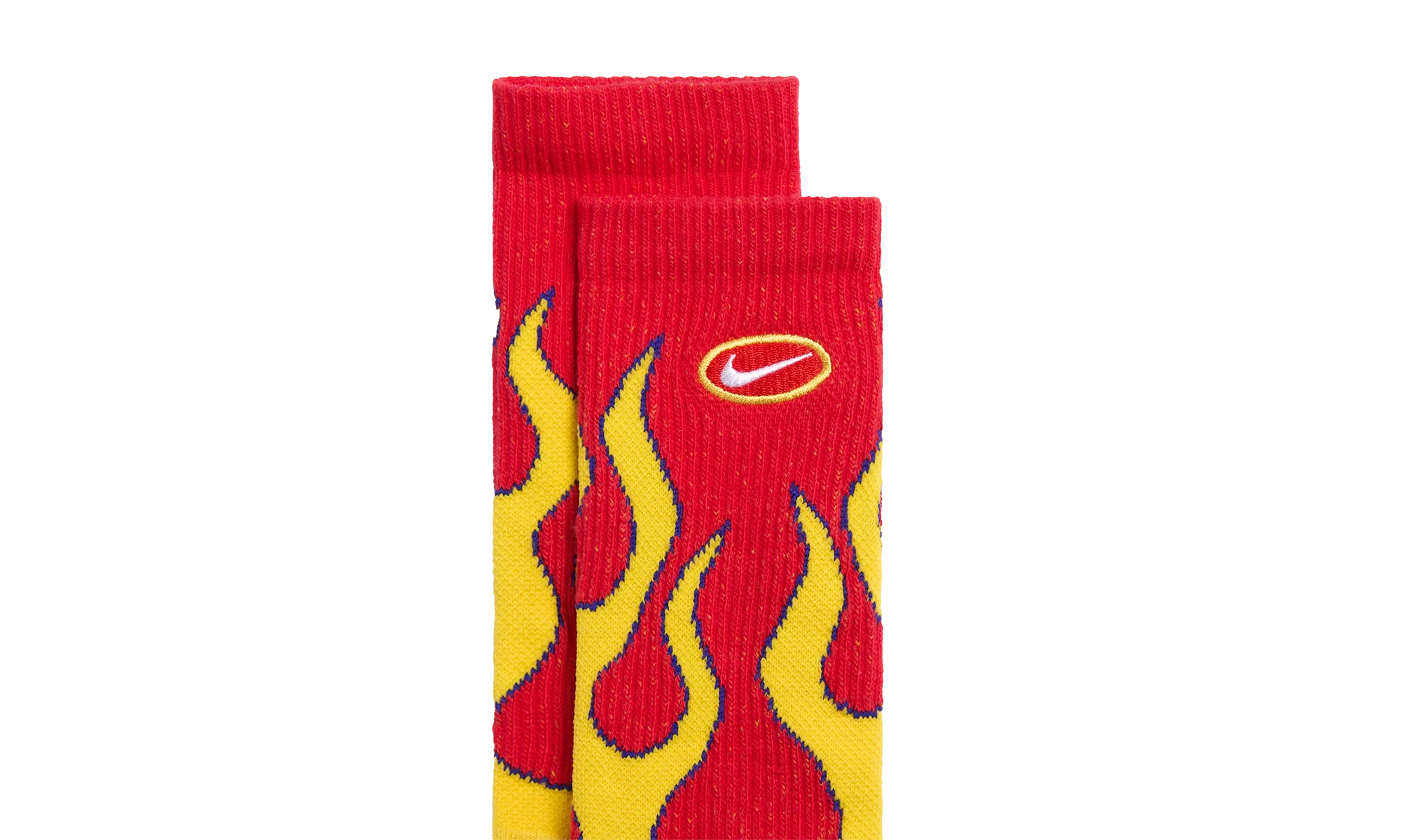 Everyday Plus Cushioned Crew Socks "Red Yellow Flames - (1 Pair)" IB2285 657 - Image 2