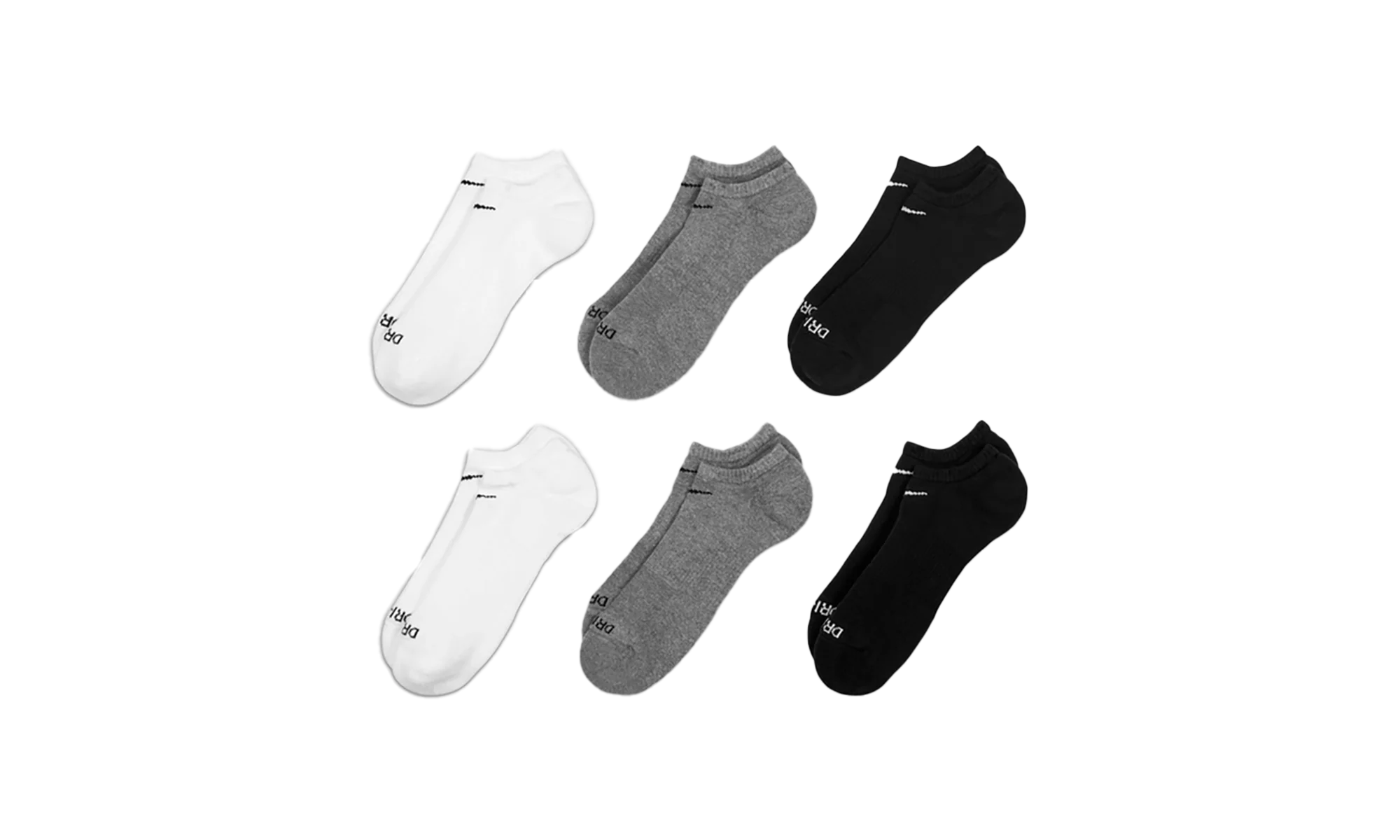 Everyday Plus Cushioned Training No-Show Socks (6 Pairs) "Multicolor" SX6898 964 - Image 2