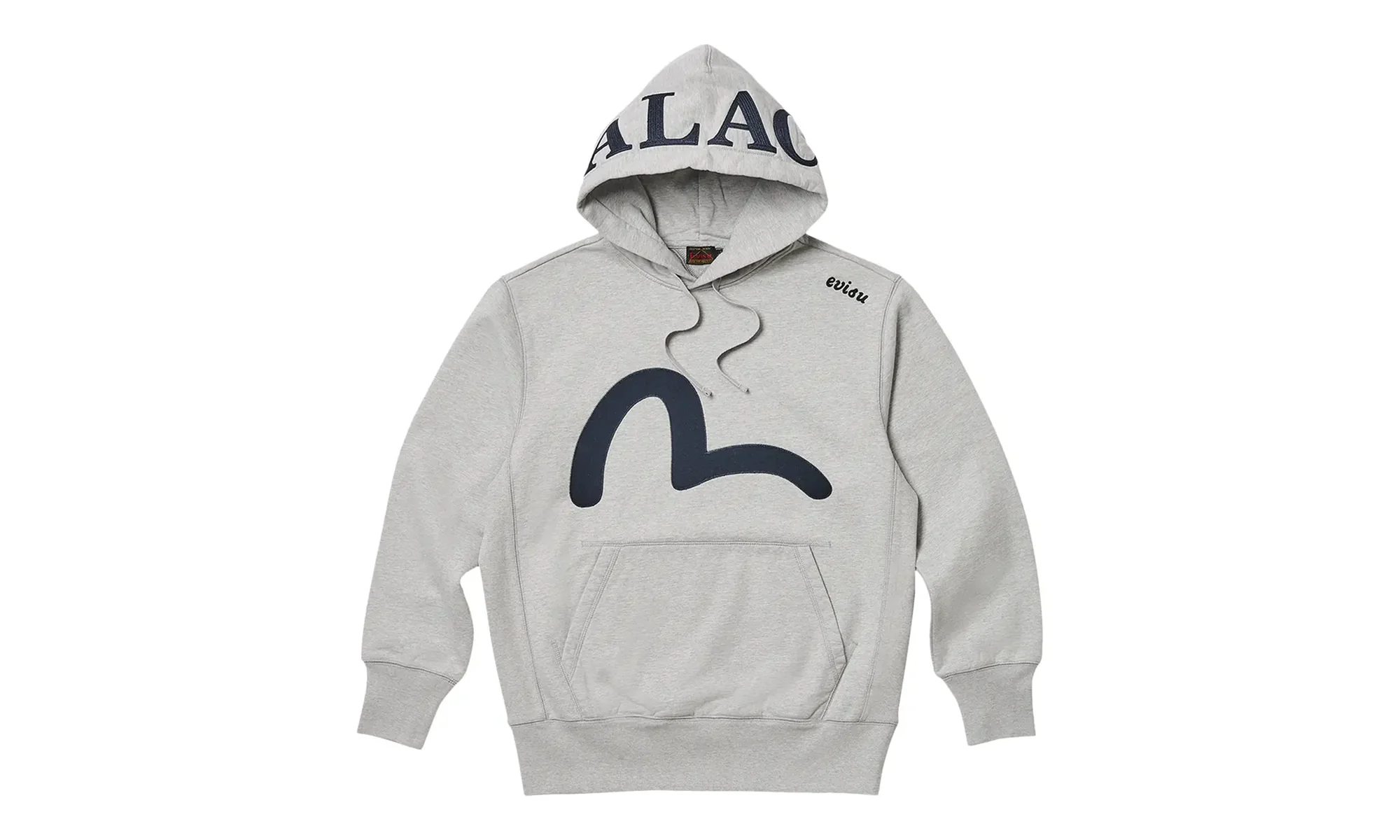 Evisu Seagull Hood "Grey Marl" p0089