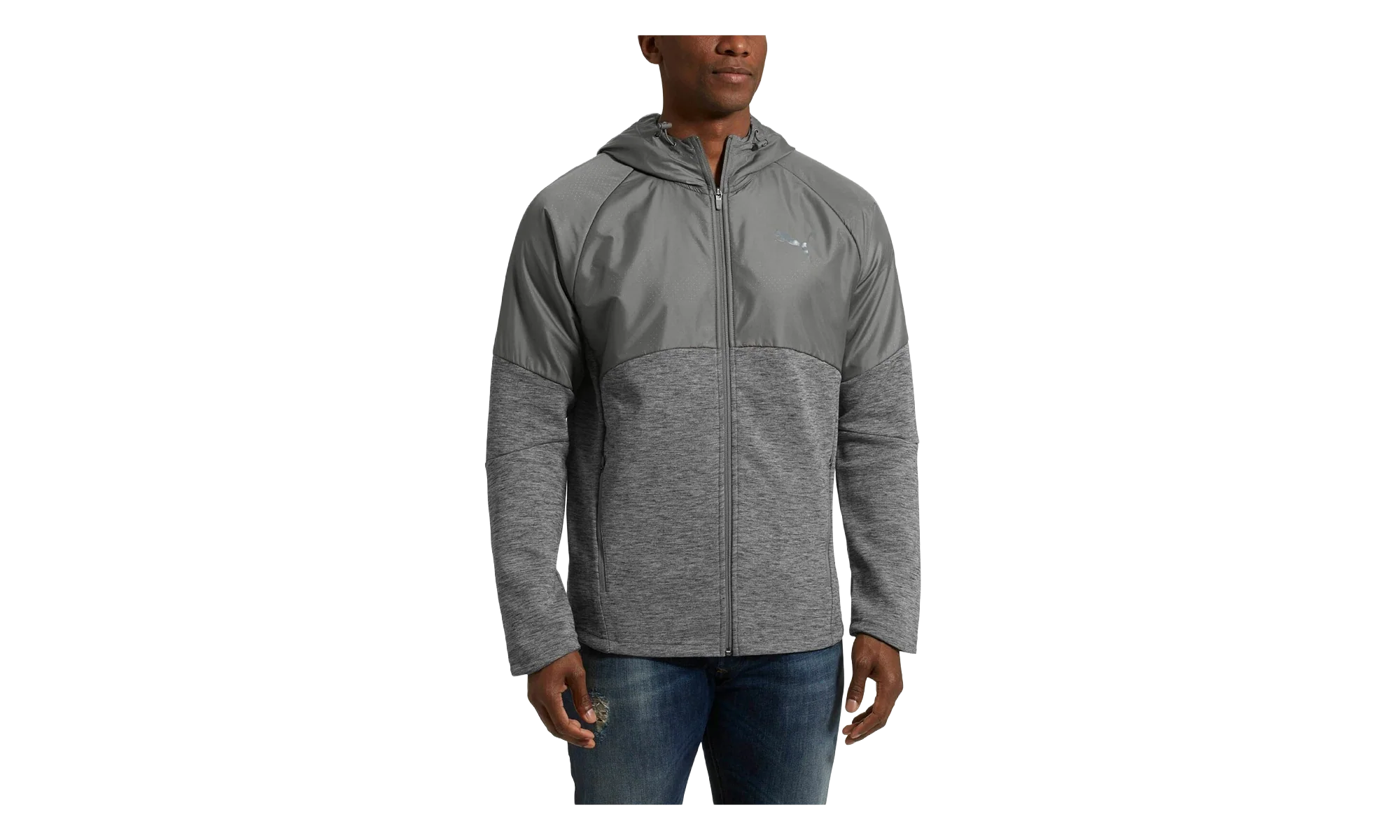 Evostripe WR Full-Zip Hoodie "Gray" 851726 03 - Image 2