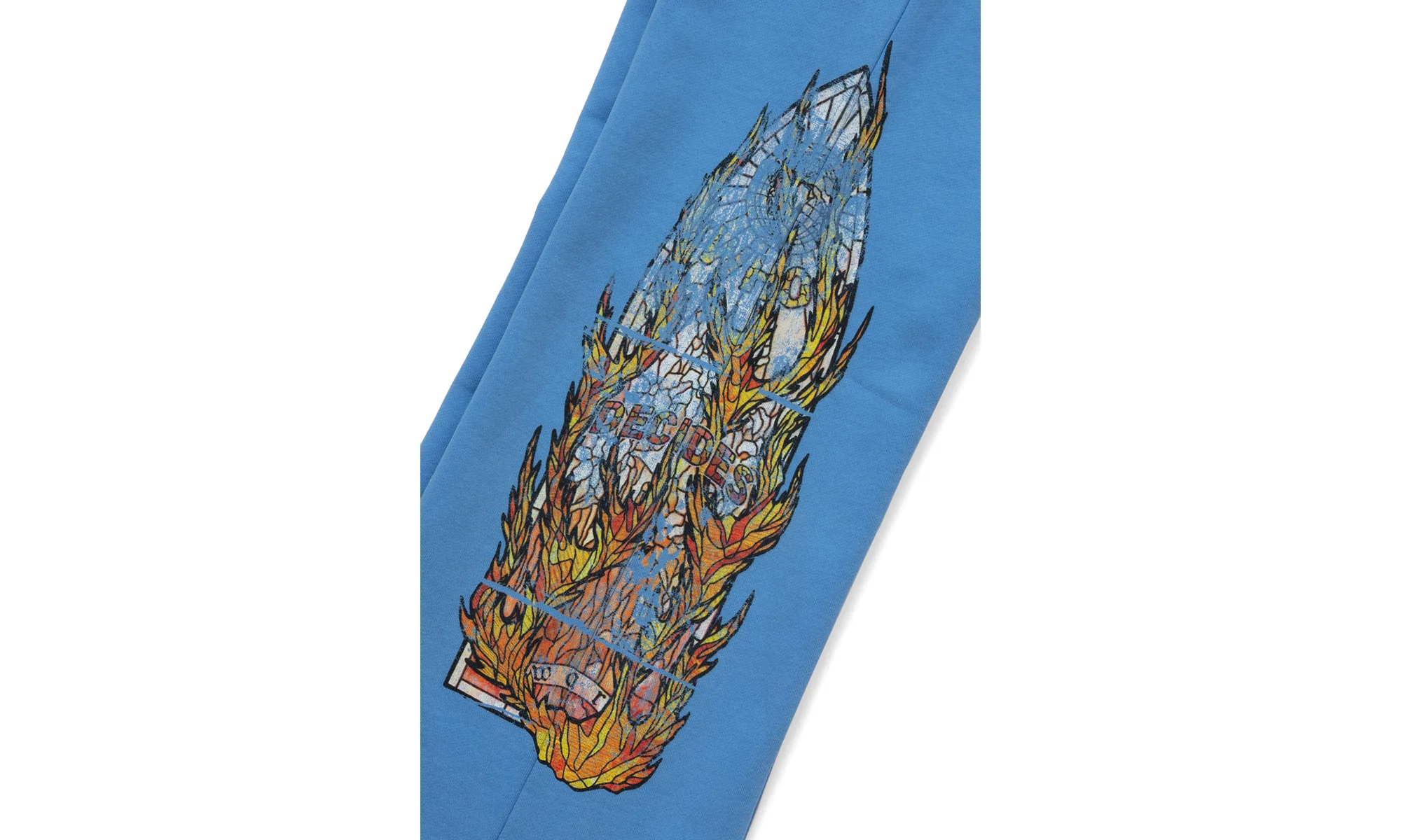 Faded Flame Glass Sweatpants "Blue" U6DV11GX - Image 2