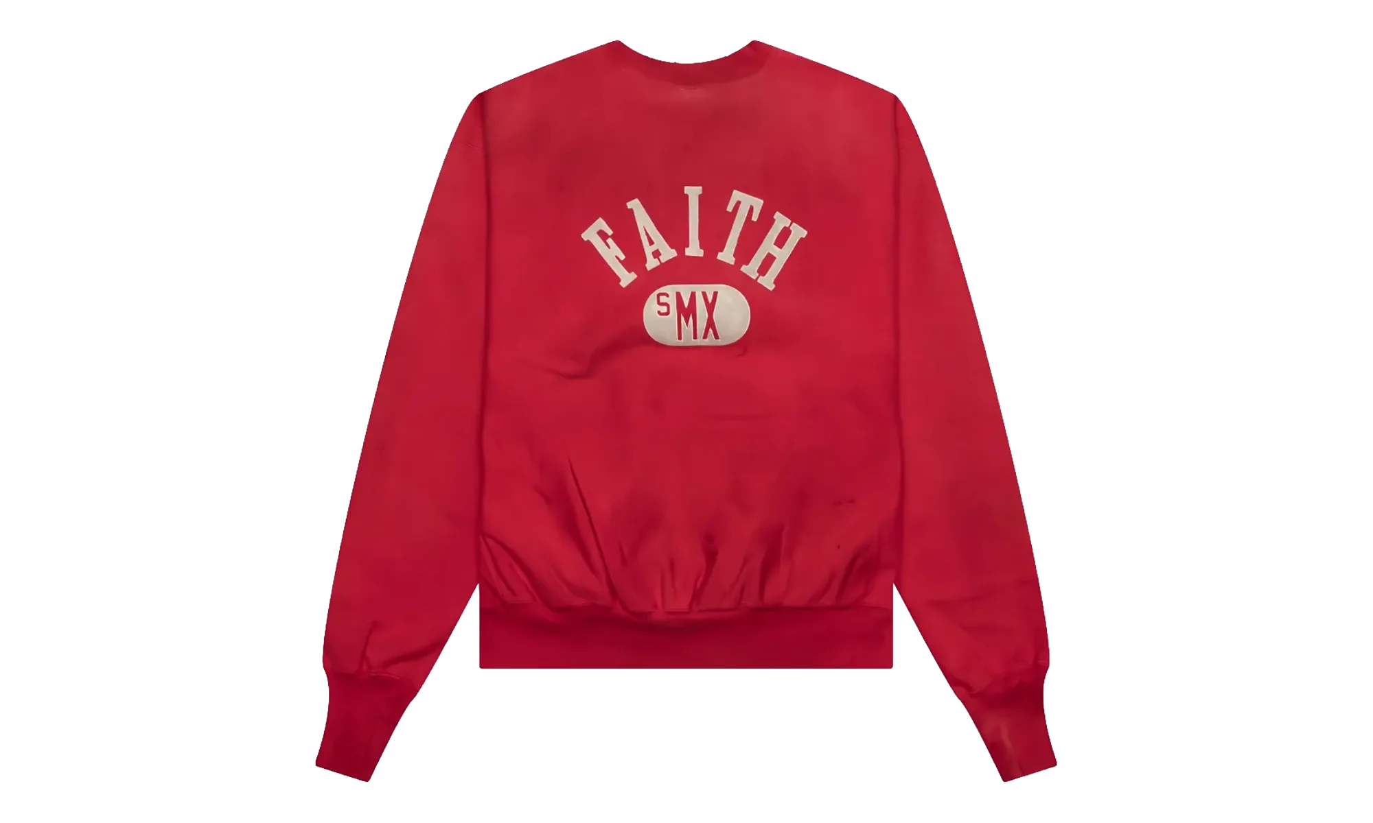 Faith Logo Crewneck Sweatshirt "Red / White" SM A22 0000 020 - Image 2