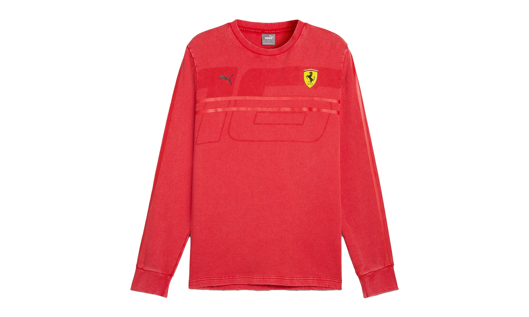 FERRARI RACE DESERT SUN LAS VEGAS CREW LS SHIRT "Rosso Corsa" 631324 02