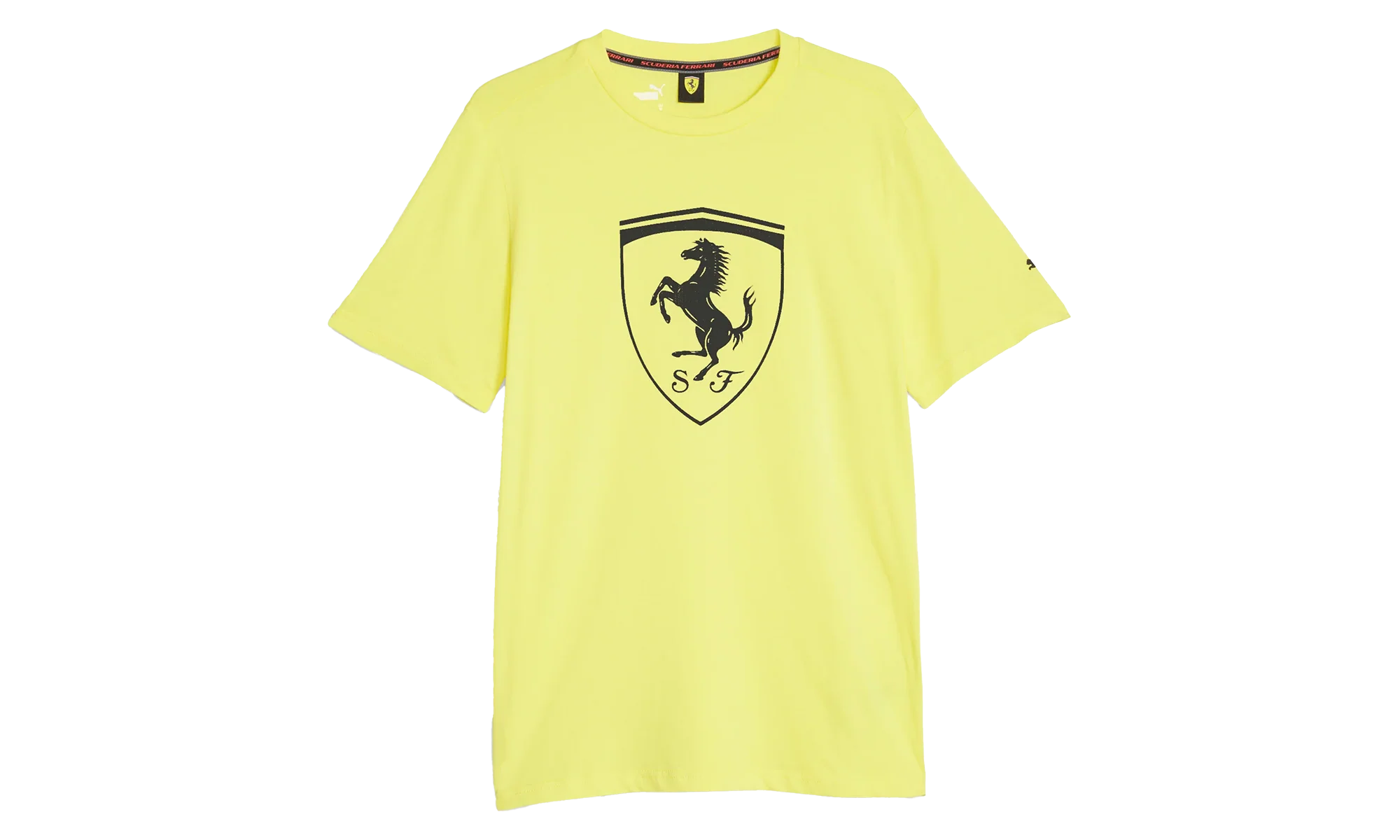 FERRARI RACE TONAL BIG SHIELD TEE "Speed Yellow" 620951 04