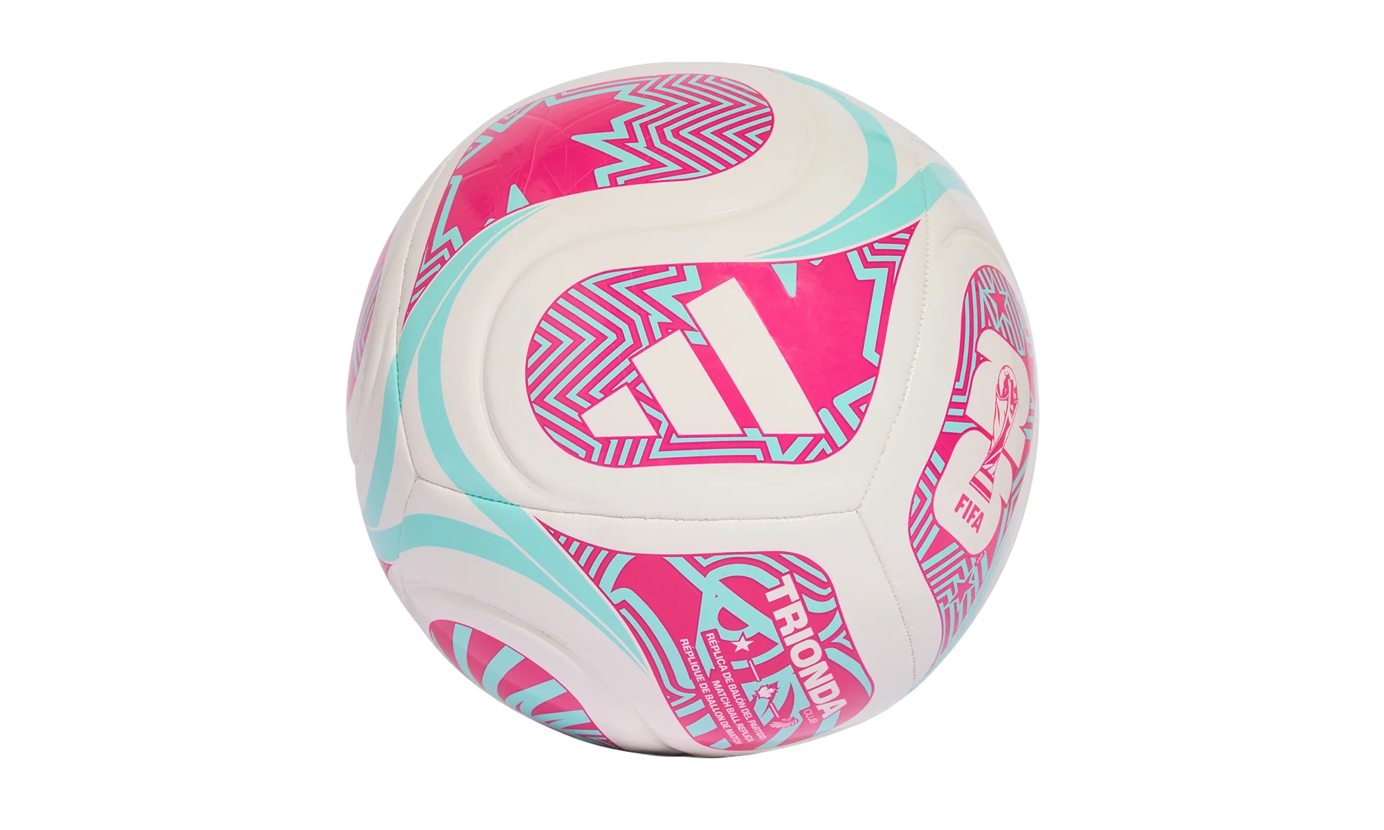 FIFA World Cup 26 Trionda Club Football "White / Flash Aqua / Shock Pink" JD8054 - Image 2