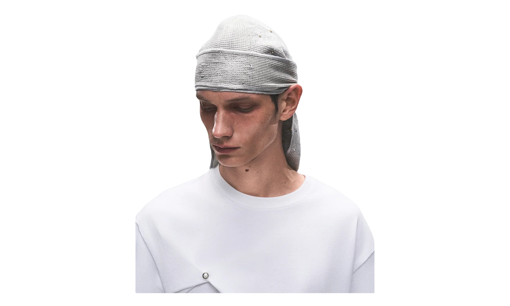 FIREWORKS RHINESTONE DURAG "Grey" BC25SSAC08 GREY - Image 2