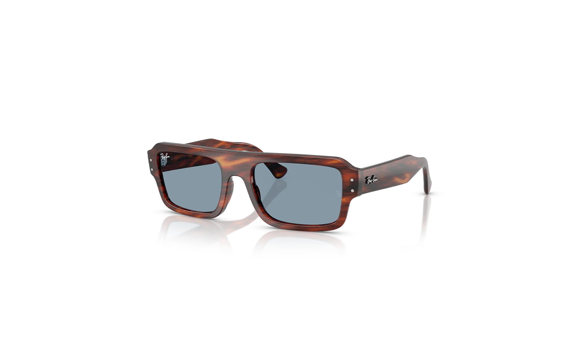 Flacko Bio-Based "Polished Striped Havana/Blue" 0RB4454 13985656 - Image 2