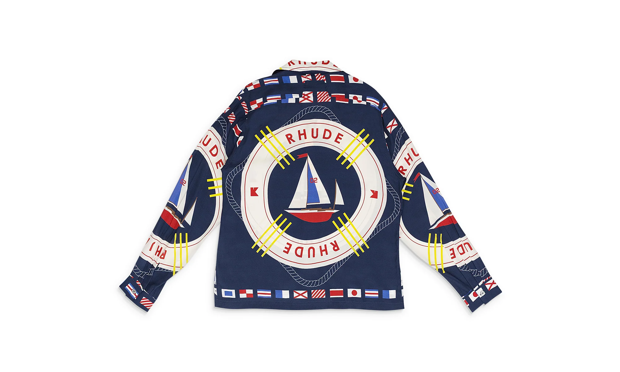 Flag Sail LS Silk Button-Down Shirt "Blue" RHSS24SR16174976 BLM - Image 2