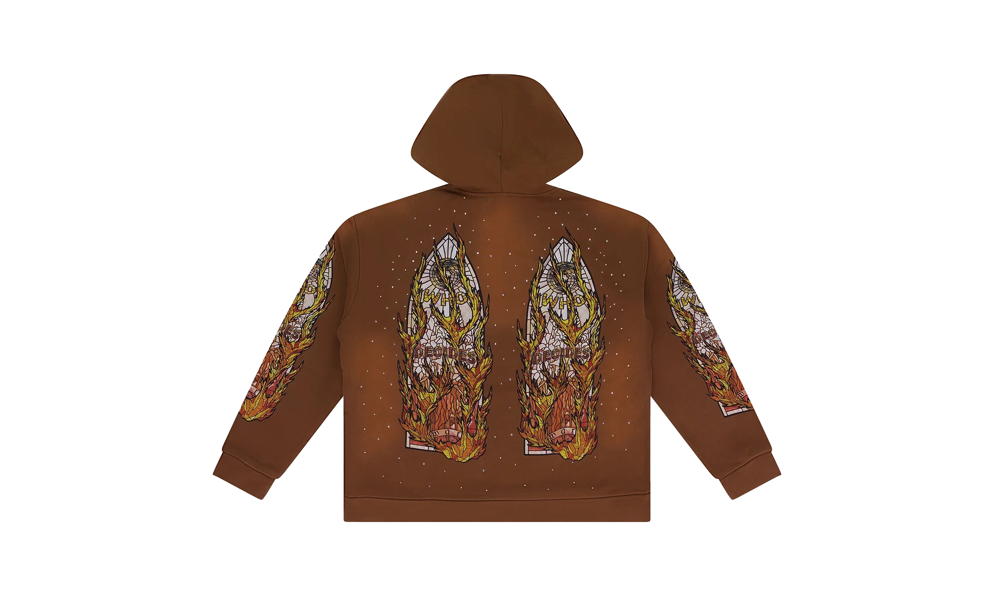 Flame Glass Hoodie "Brown" 11100190031AW23 - Image 2