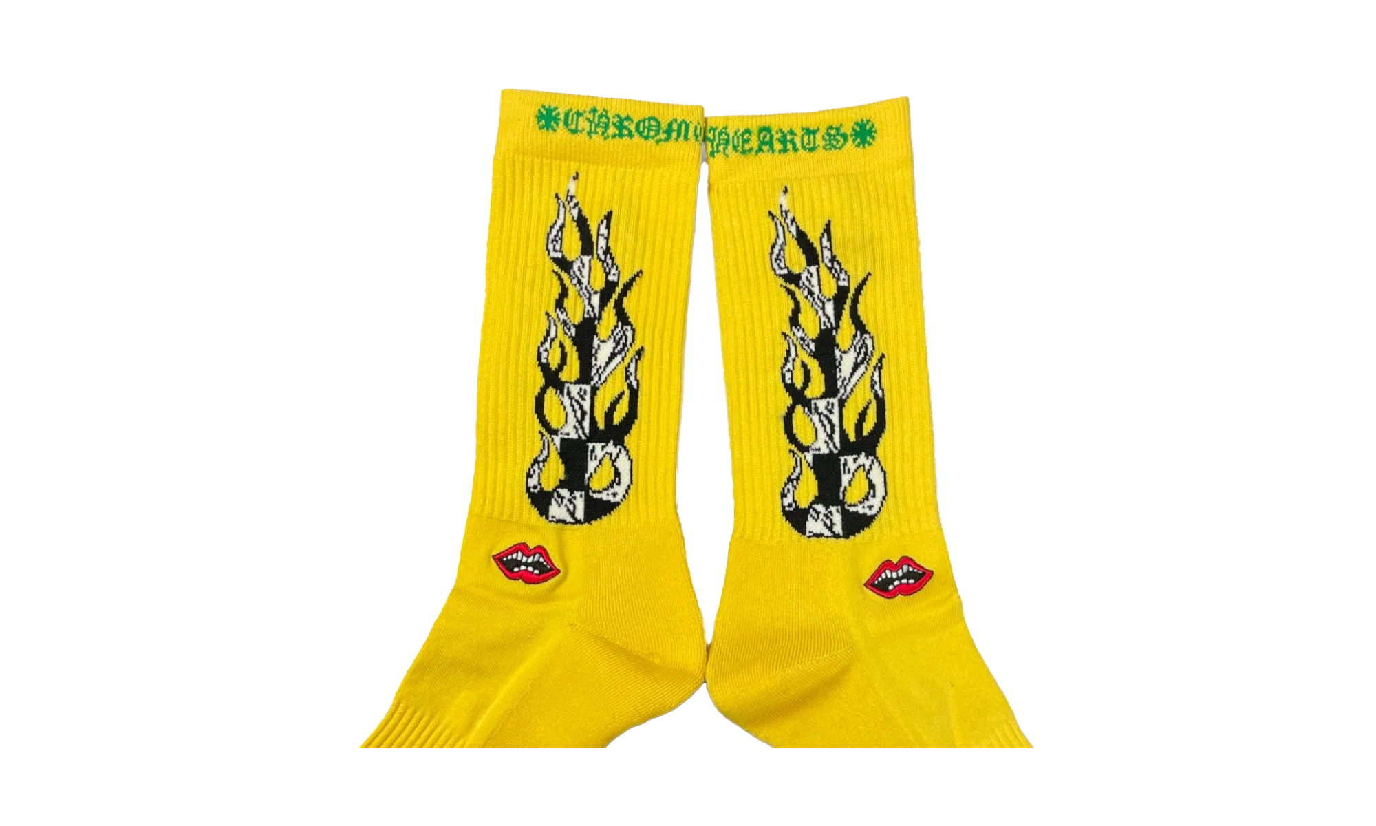 Flame Socks (1 Set) "Matty Boy - Yellow" CHRM0581 - Image 2