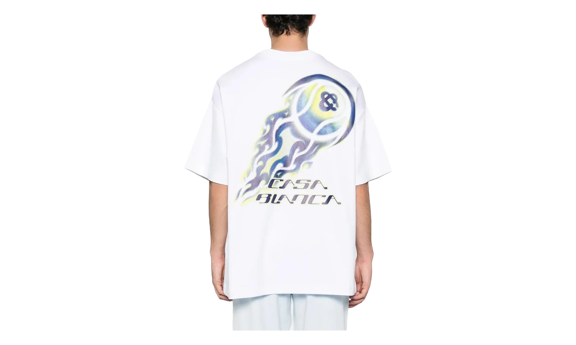 Flaming Tennis Ball Oversized Short Sleeve T‑Shirt "Grey" M P26 JTS 044 02 - Image 2