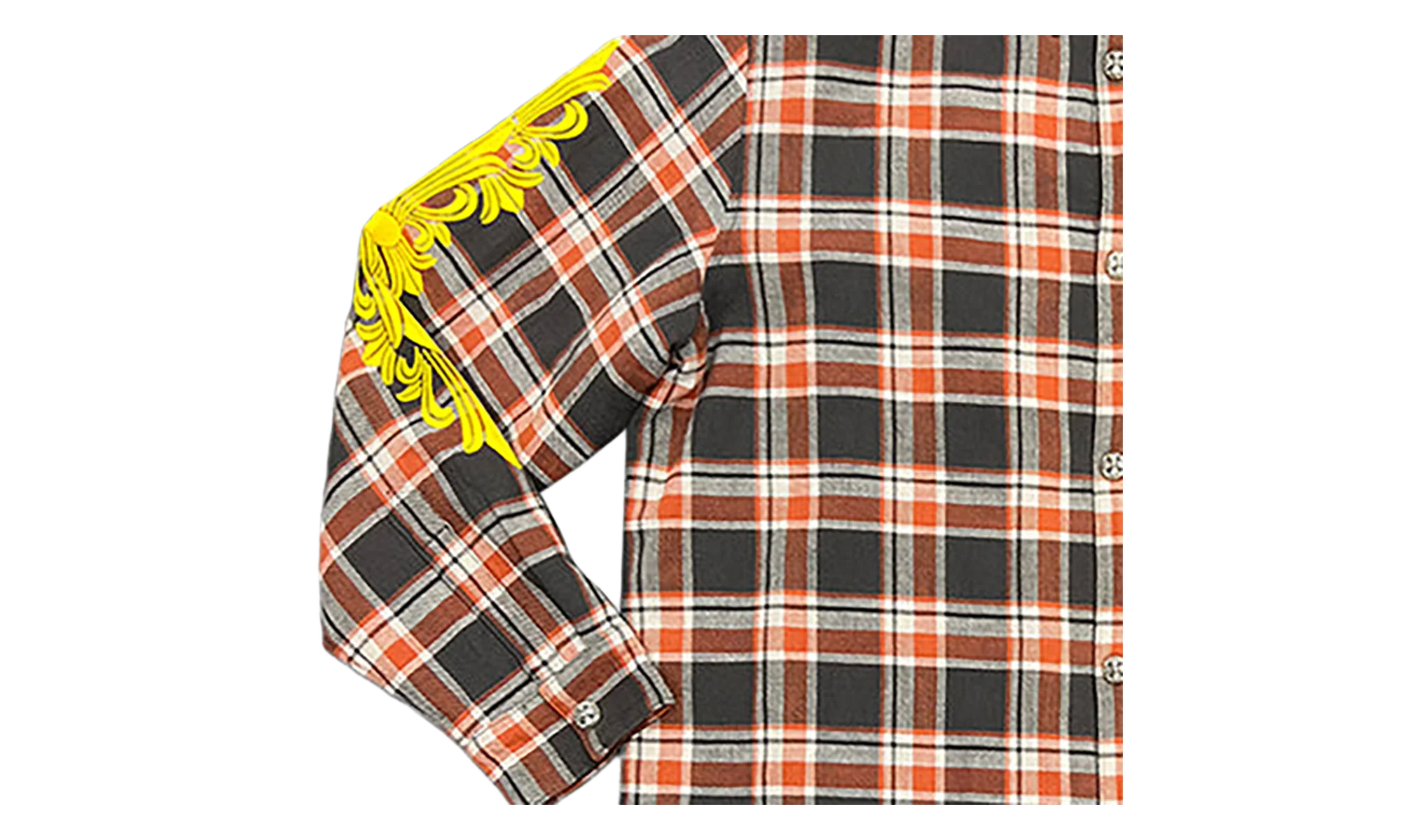 Flannel Jacket "Orange / Grey" CHRM0844 - Image 2