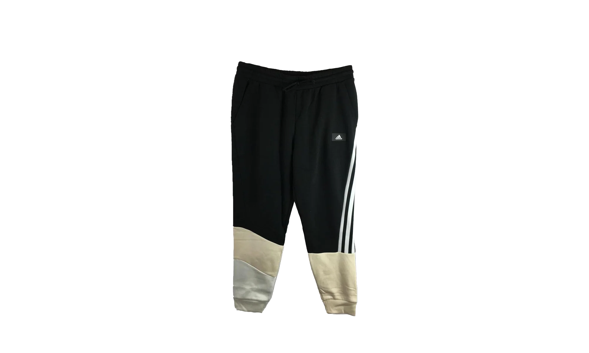 Fleece Colorblock Pants "Black / Wonder White" HB7392