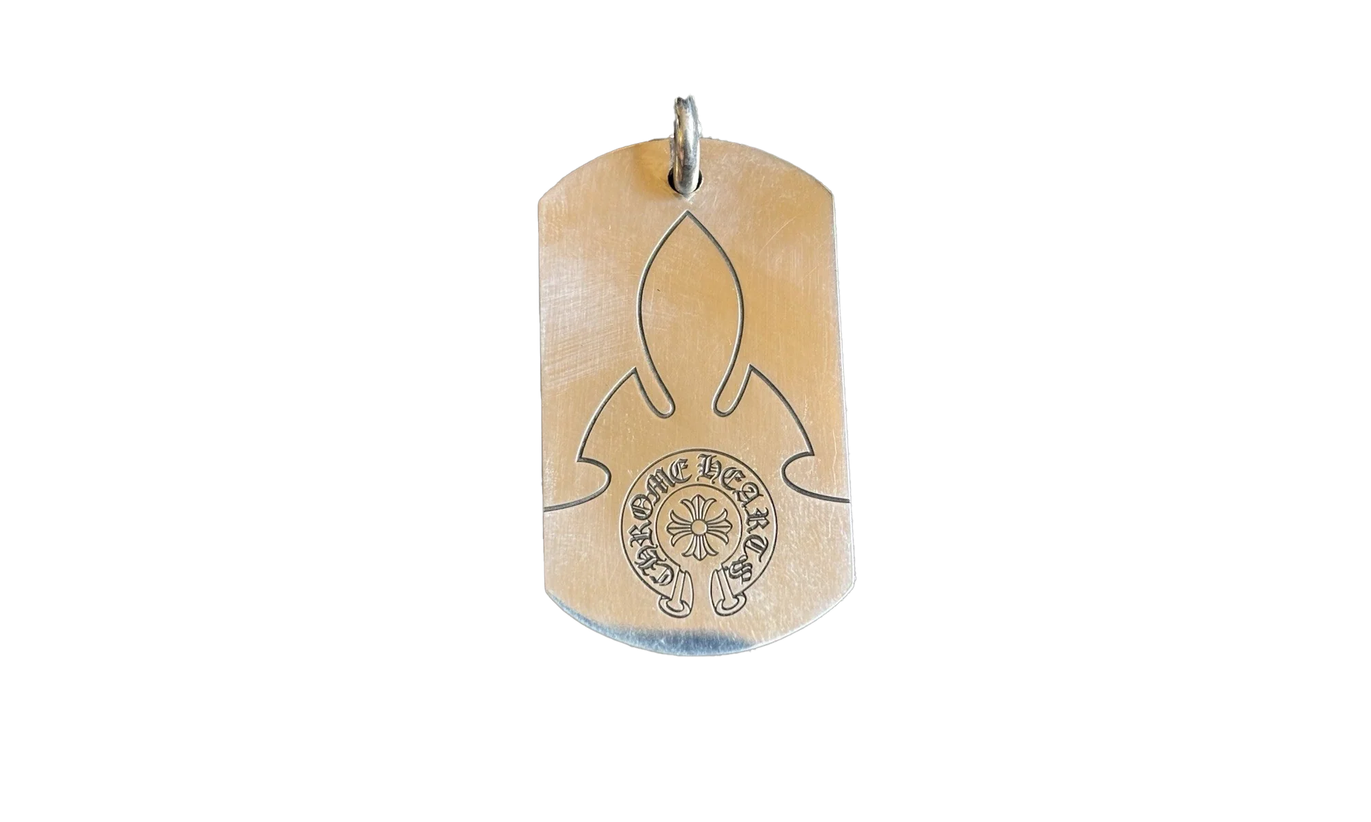 Fleur Dog Tag with ball chain "Silver" CHRM0545
