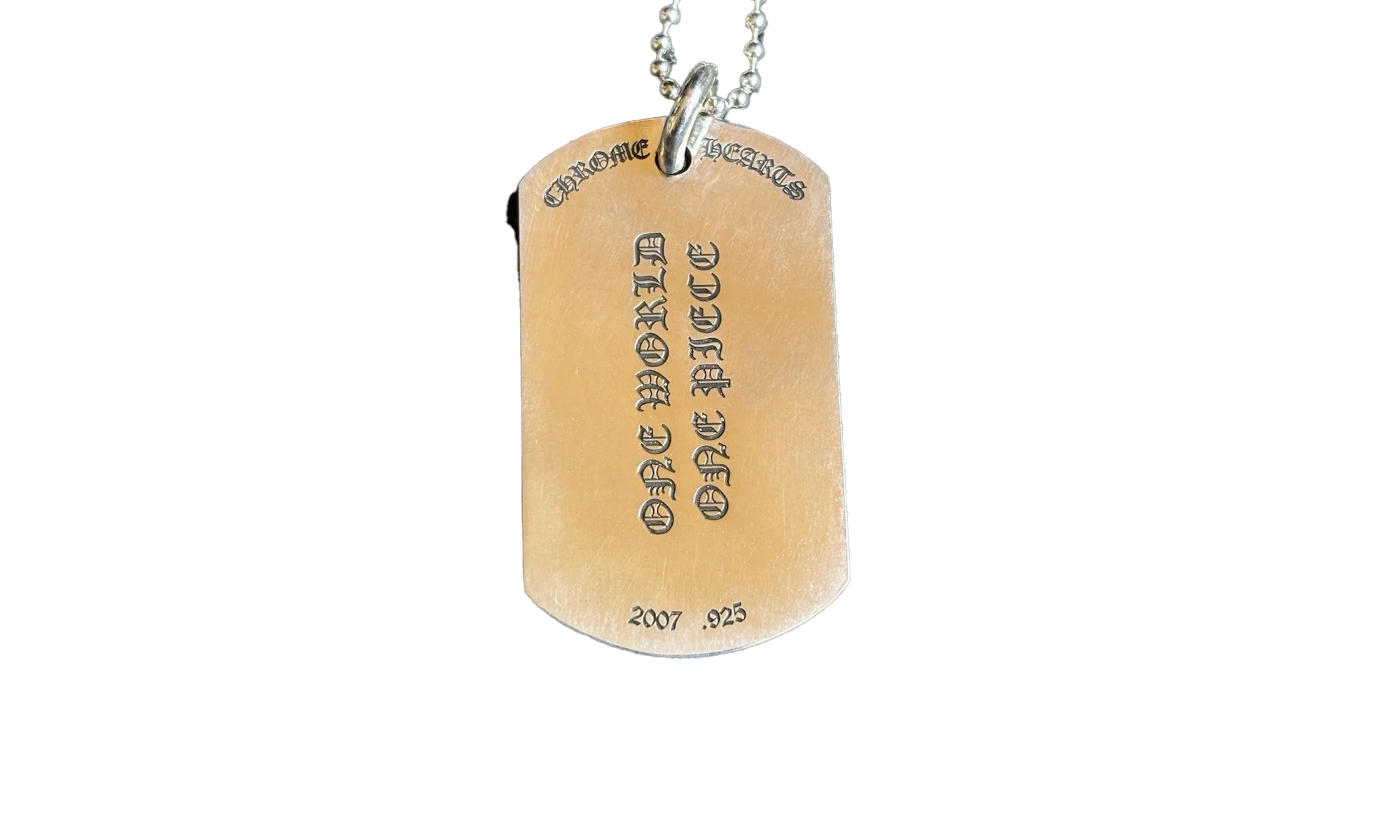 Fleur Dog Tag with ball chain "Silver" CHRM0545 - Image 2