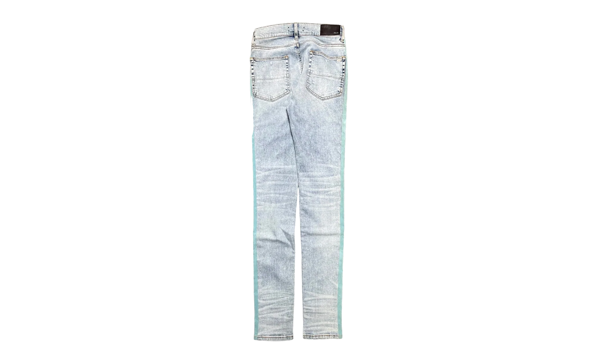 Flocked Track Jeans "Vintage Light Indigo Teal" AFTJVLI - Image 2