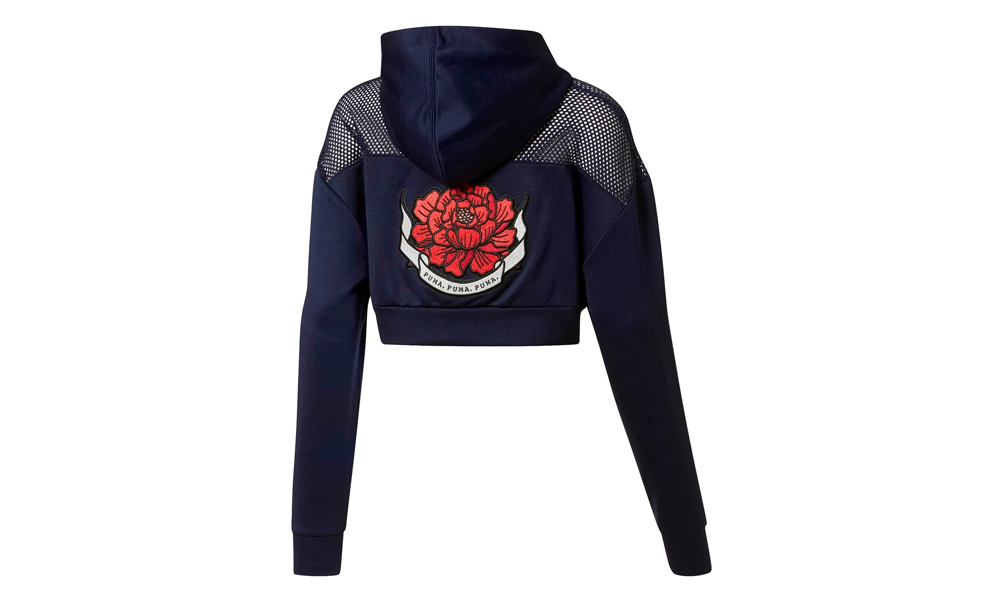 FLOURISH CROPPED HOODIE WMNS "Peacoat / Cerise" 579243 01 - Image 2