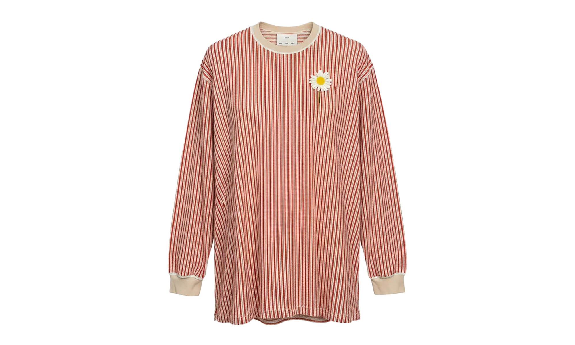 FLOWER OVERSIZED CREW NECK PULLOVER "Red" 252_MJP017F_JRSYRED