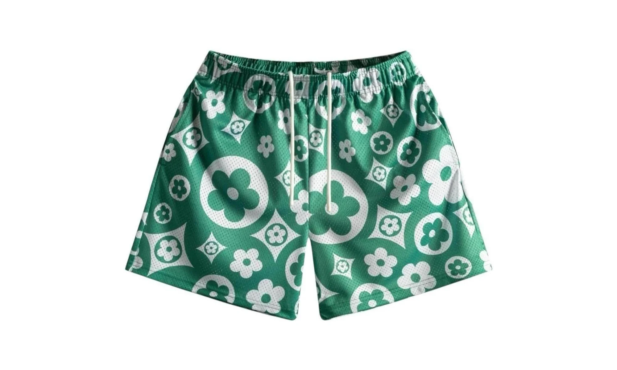 Flower Shorts "Green / White" BS65