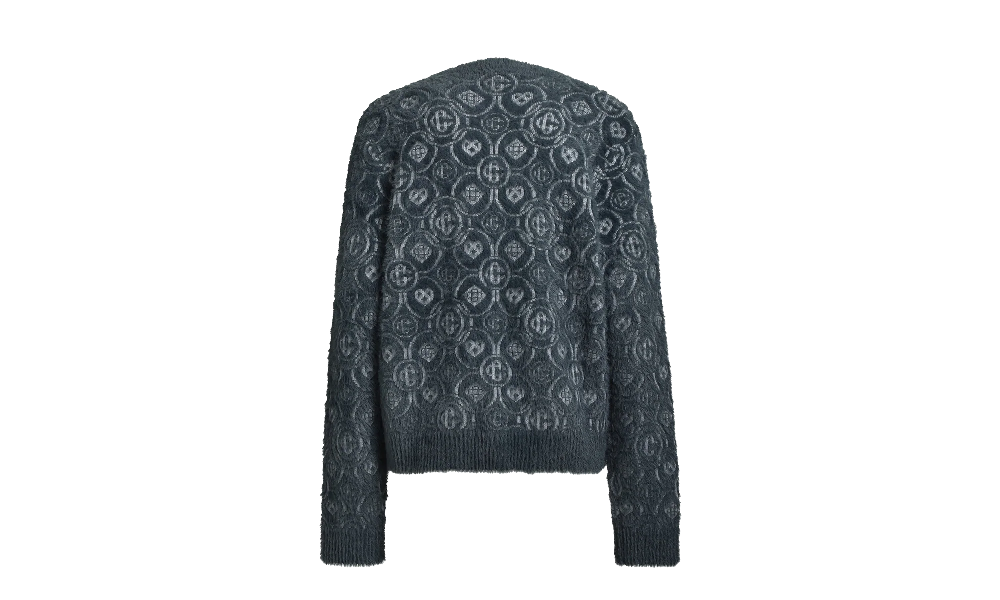 FLUFFY MONOGRAM CREWNECK "Grey" M AW25 KW 1095 01 - Image 2