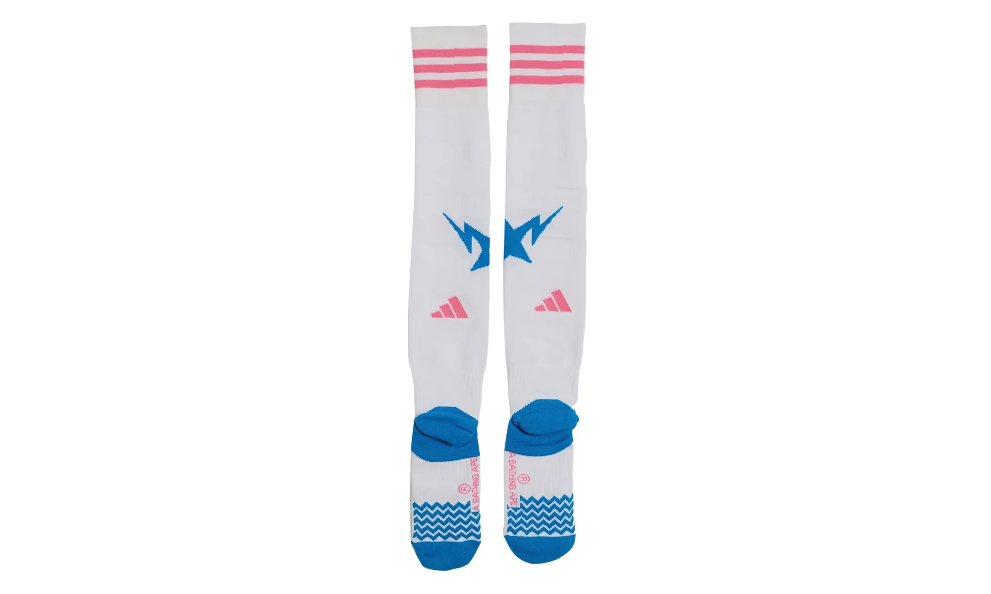 Football Socks "BAPE - White" KB2208 - Image 2