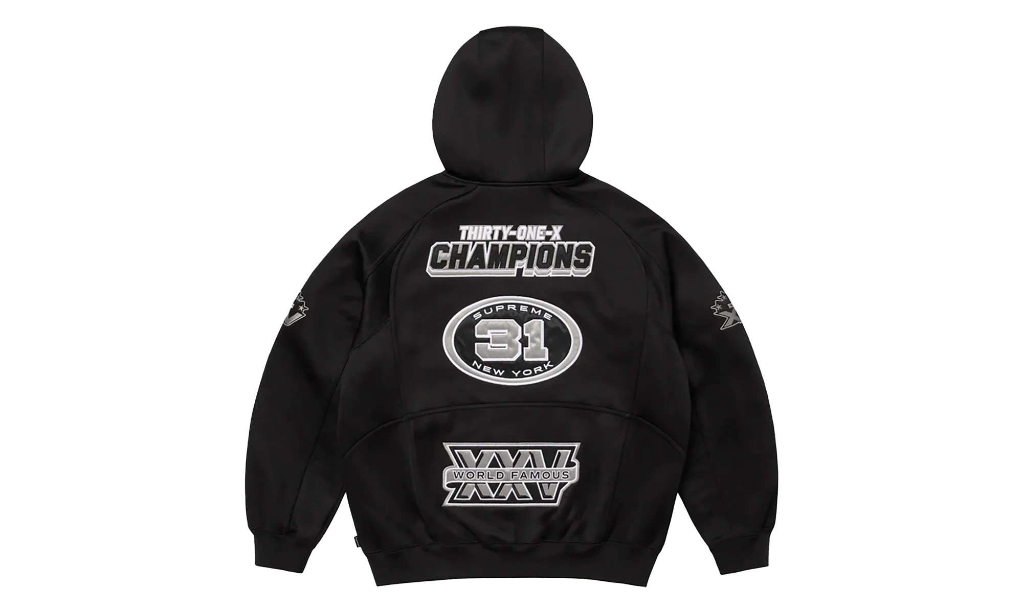 Football Zip Up Hooded Sweatshirt "FW25 - Black" SU26736 - Image 2