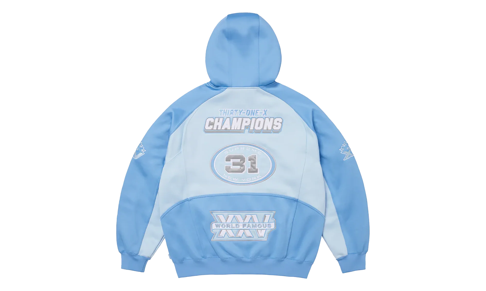 Football Zip Up Hooded Sweatshirt "FW25 - Light Blue" SU26735 - Image 2