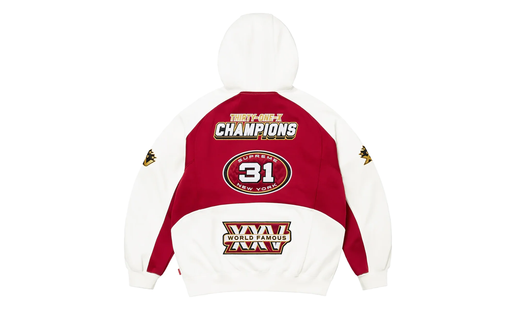 Football Zip Up Hooded Sweatshirt "FW25 - white" SU26734 - Image 2