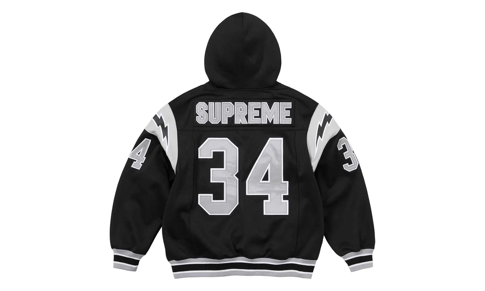 Football Zip Up Hoodie "Black" SU26880 - Image 2