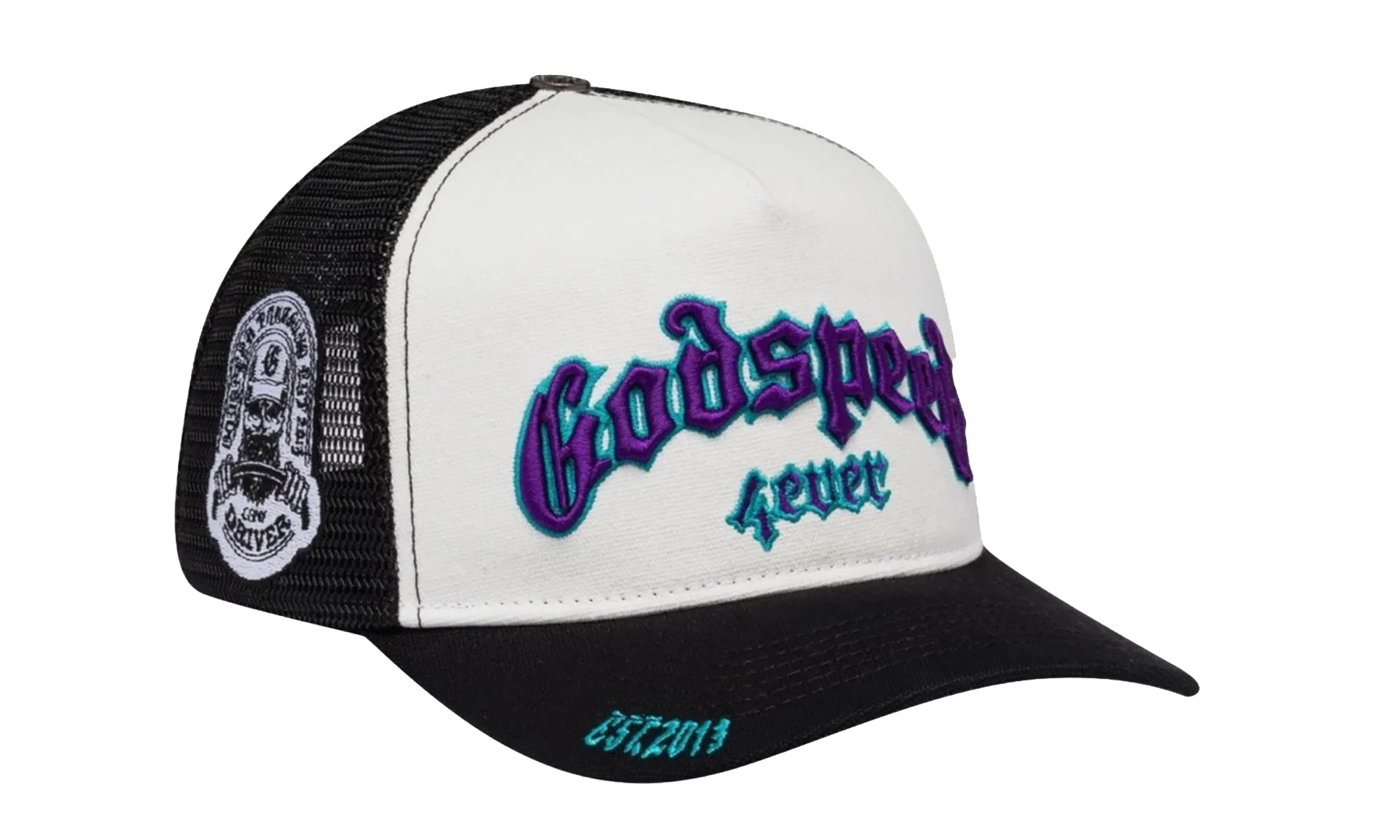 Forever Trucker Hat "White / Black / Purple" GS050 - Image 2