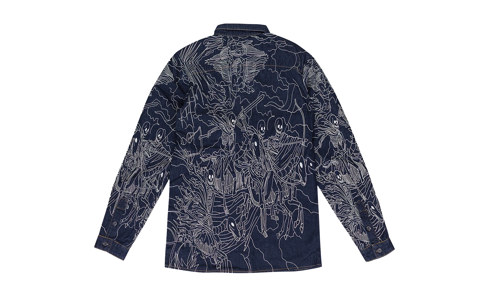 Four Horsemen Button-Down Shirt "Indigo" FOUR HRSMN DENM INDGO - Image 2