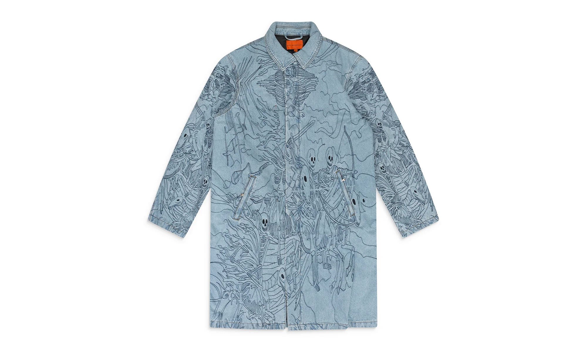 FOUR HORSEMEN TRENCH COAT "BLUE" DENM FOUR HRSMN TRNCH COAT