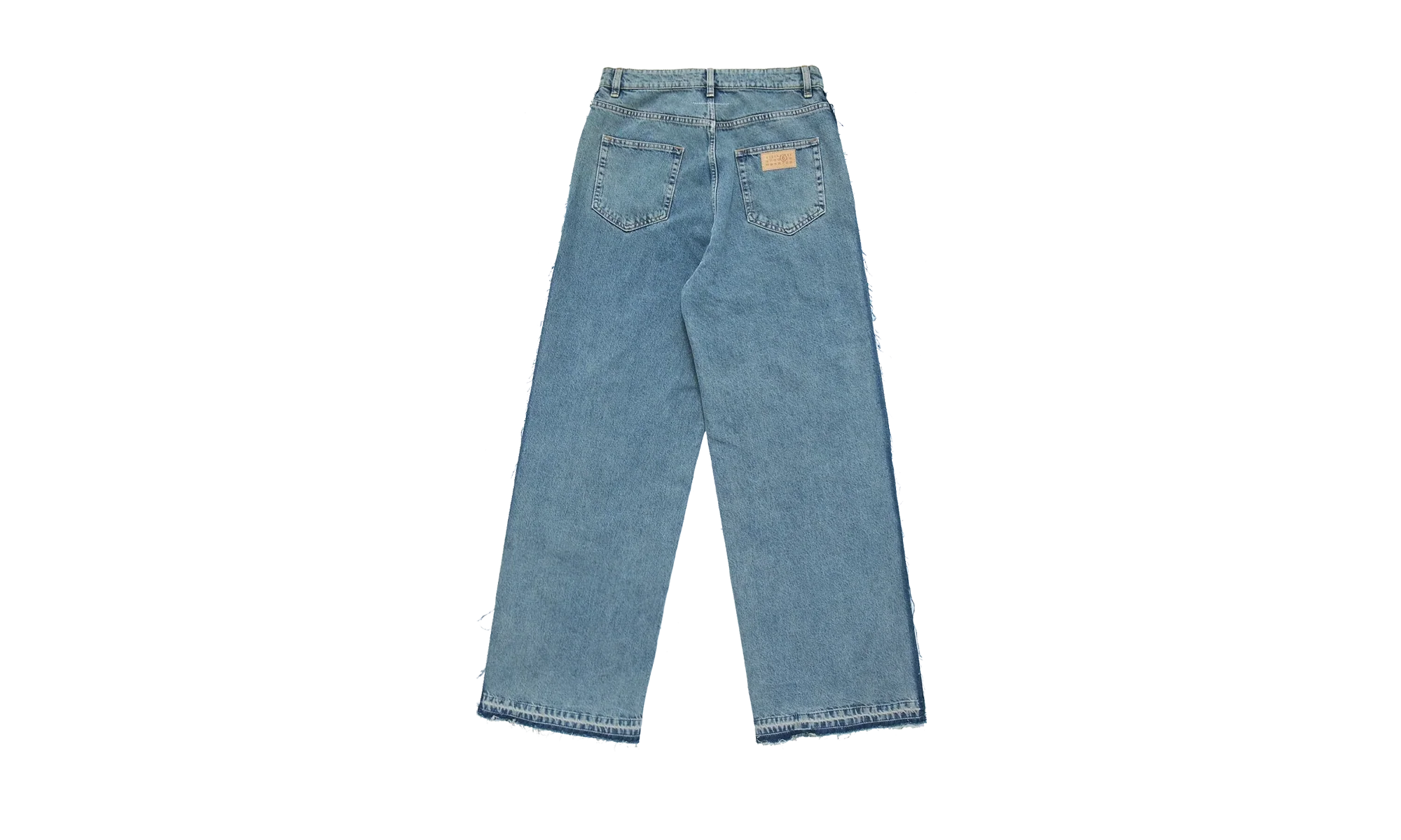 Frayed Denim Jeans Light Grey "Gray" SH0LA0025S30844963 - Image 2