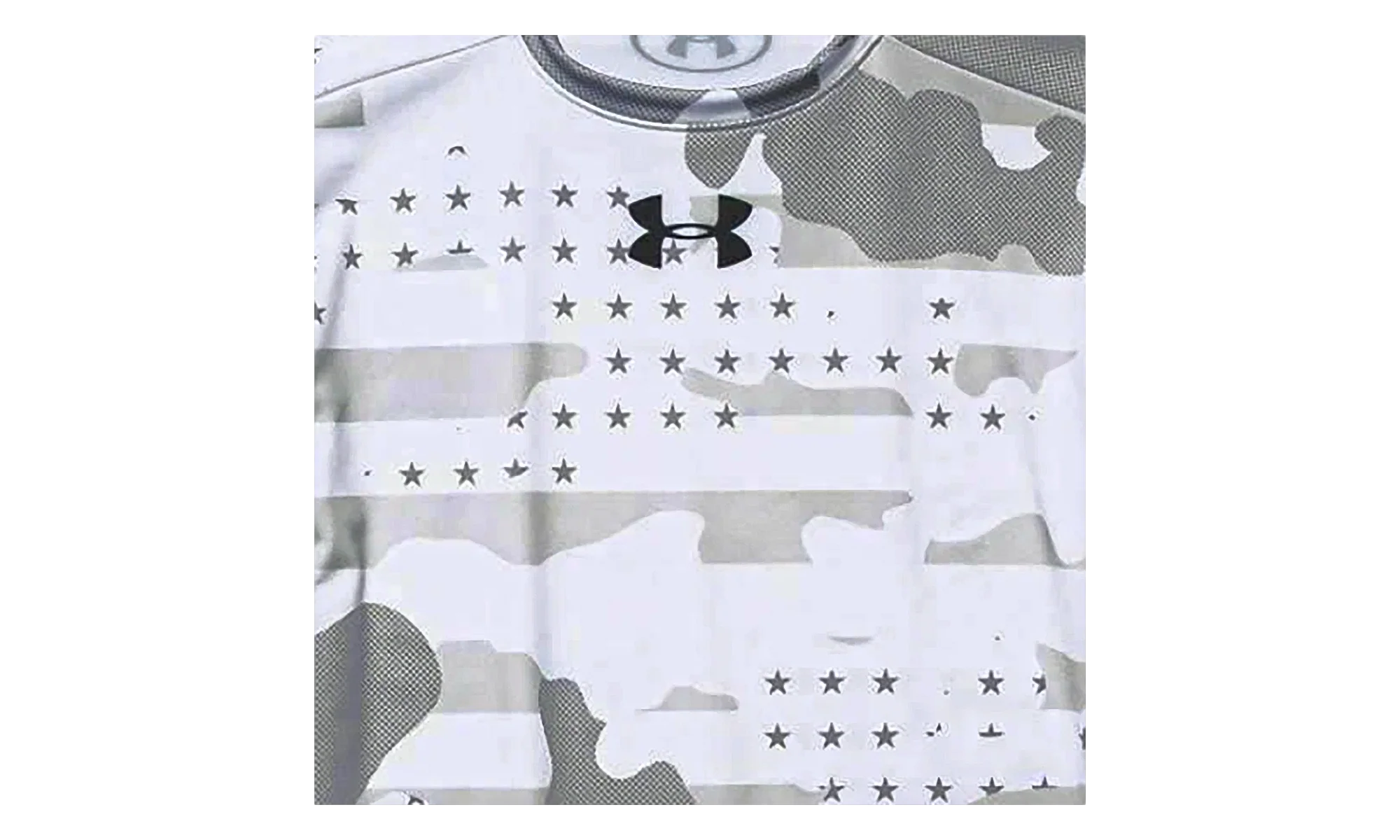 Freedom Camo Short Sleeve Compression Shirt "White / Black" 1260445 100 - Image 2