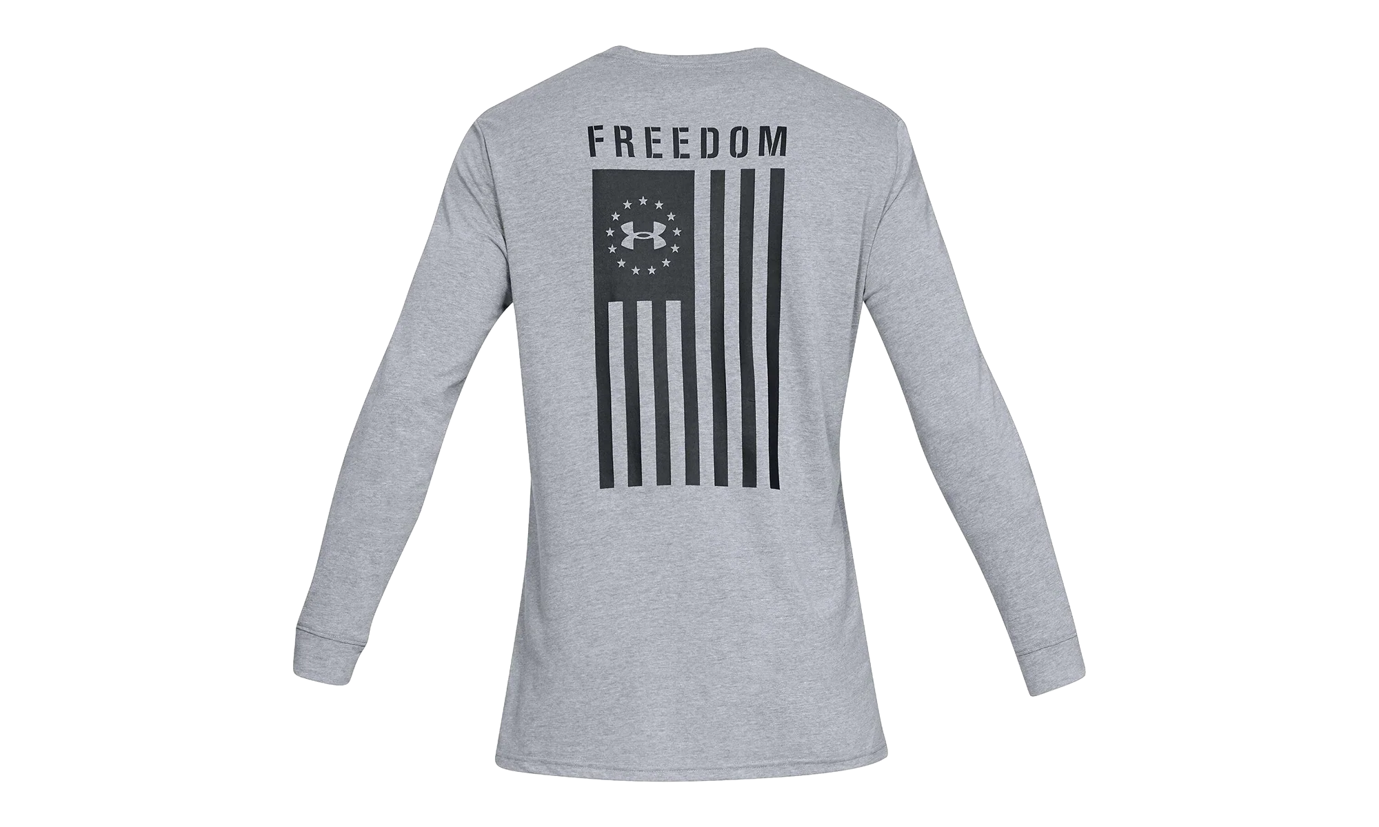 Freedom Flag Long Sleeve Tee "Steel Light Heather / Black" 1333369 035 - Image 2