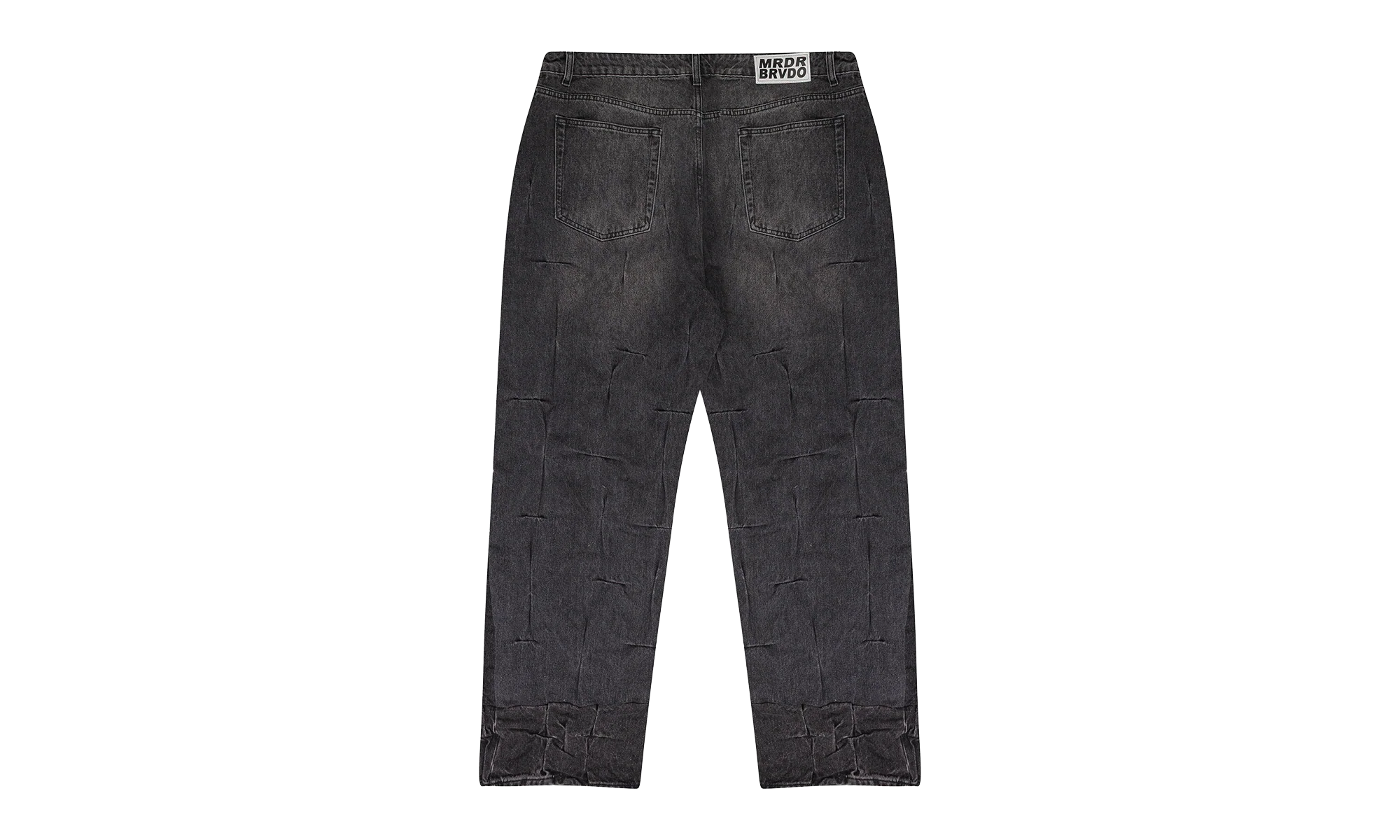 Gathered Straight-Fit Jeans "Black" 11200690002AW23 - Image 2