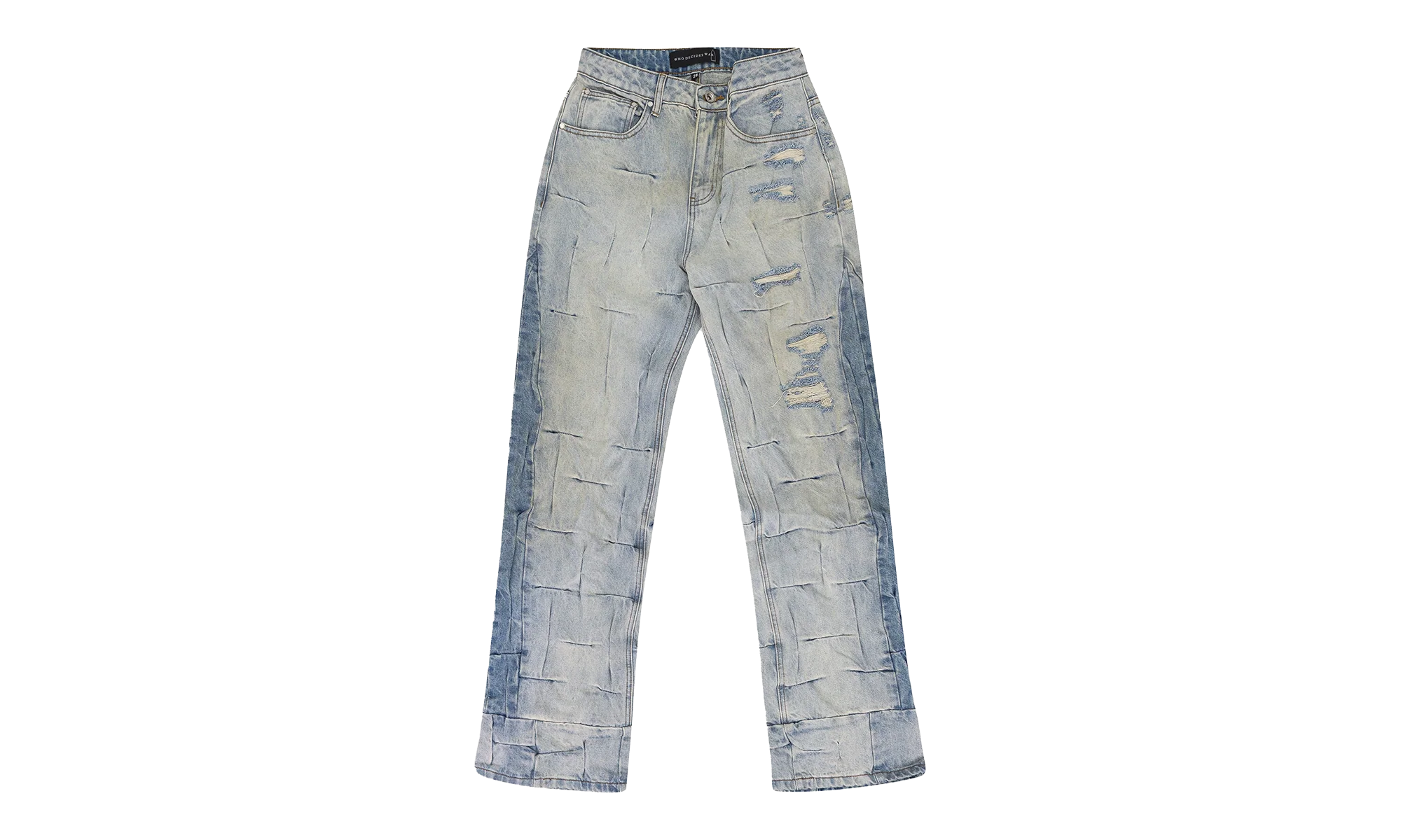 Gathered Straight-Fit Jeans "Blue" 11200520008