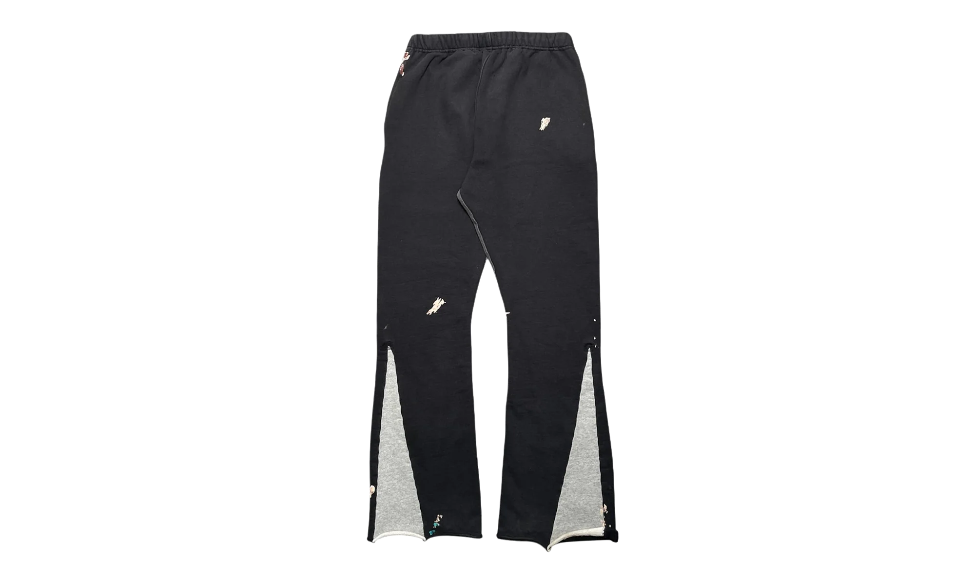 GD Logo Paint Splatter Flare Sweatpants (2024) "Washed Black White Multi" GDGDLFSWB - Image 2