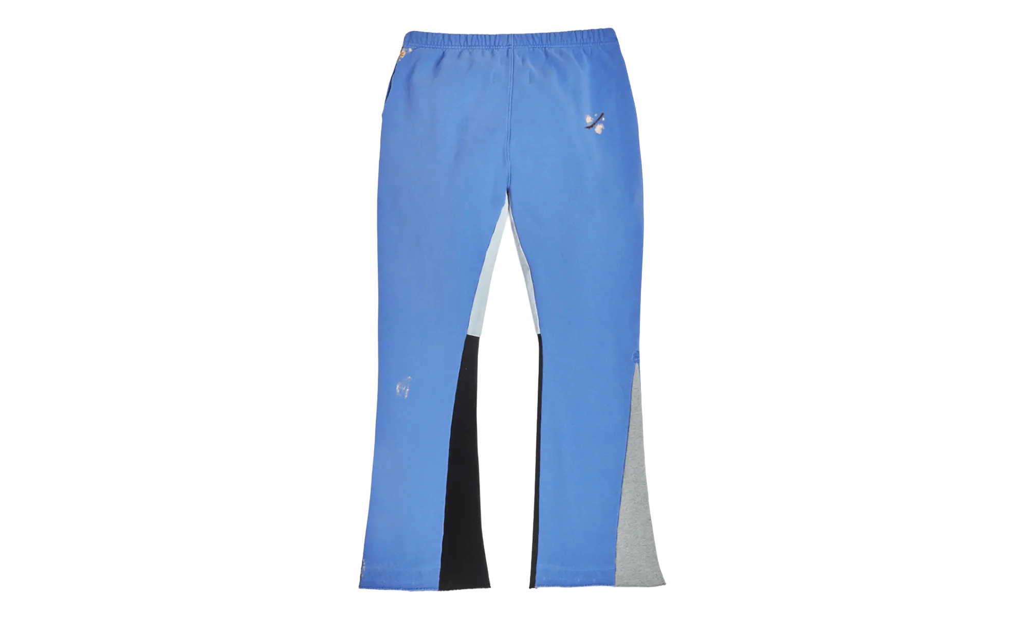 GD Logo Paint Splatter Flare Sweatpants "Royal Blue Black Multi" GD 2131F - Image 2