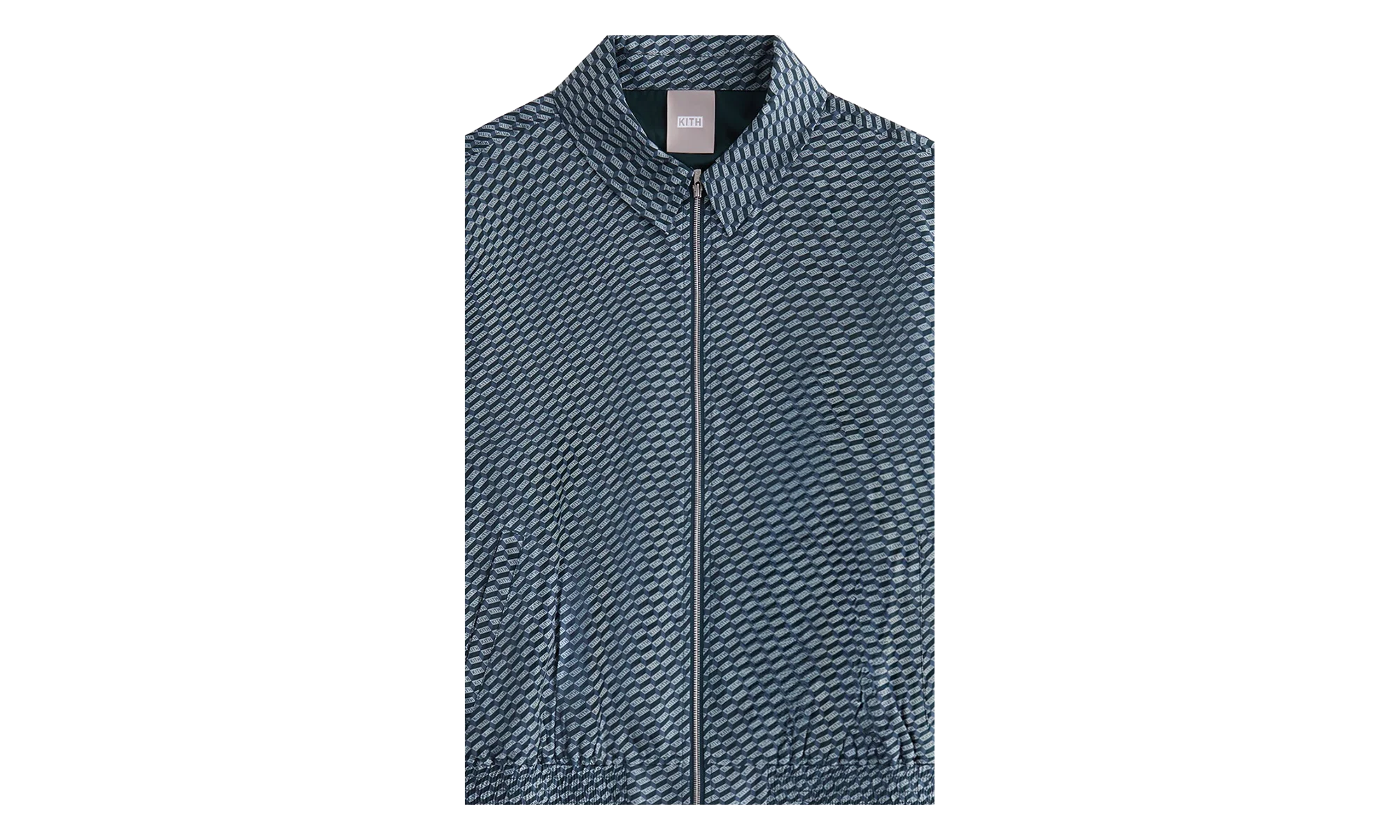 Gesa Monogram Silk Coach Jacket "Navy" khw010114 336 - Image 2