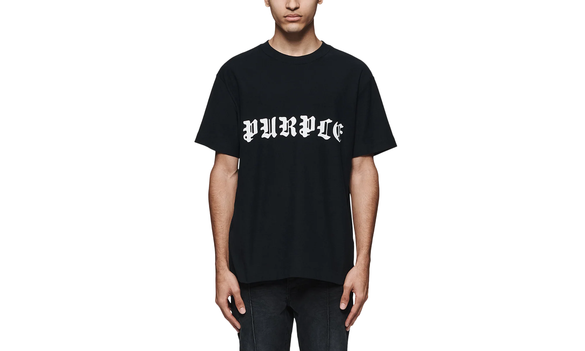 Gothic Wordmark Tee 'Black' "Black" P104-JGBB324 - Image 2