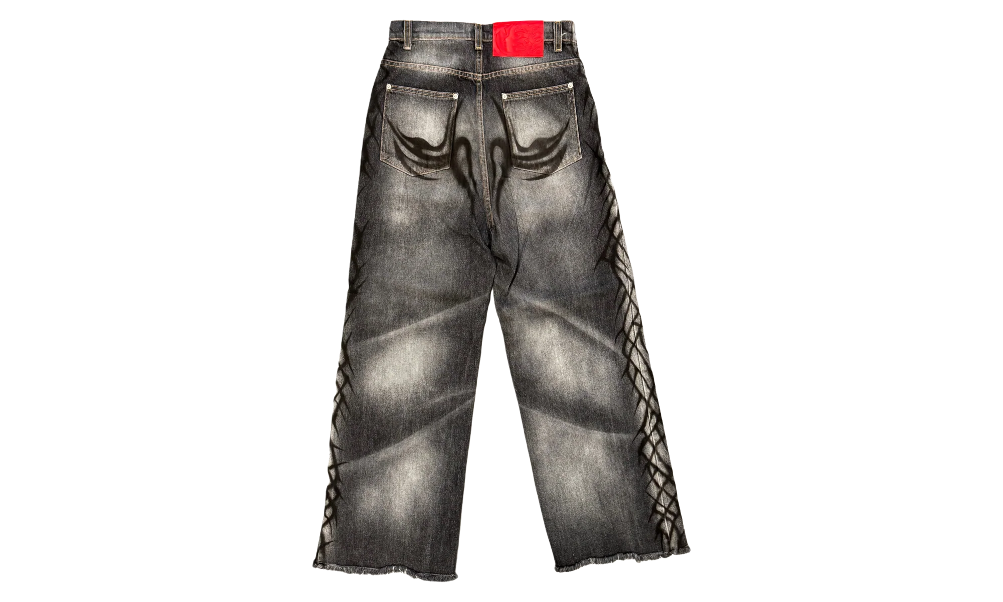 Graffiti Denim Jeans "Black" HSR217 - Image 2