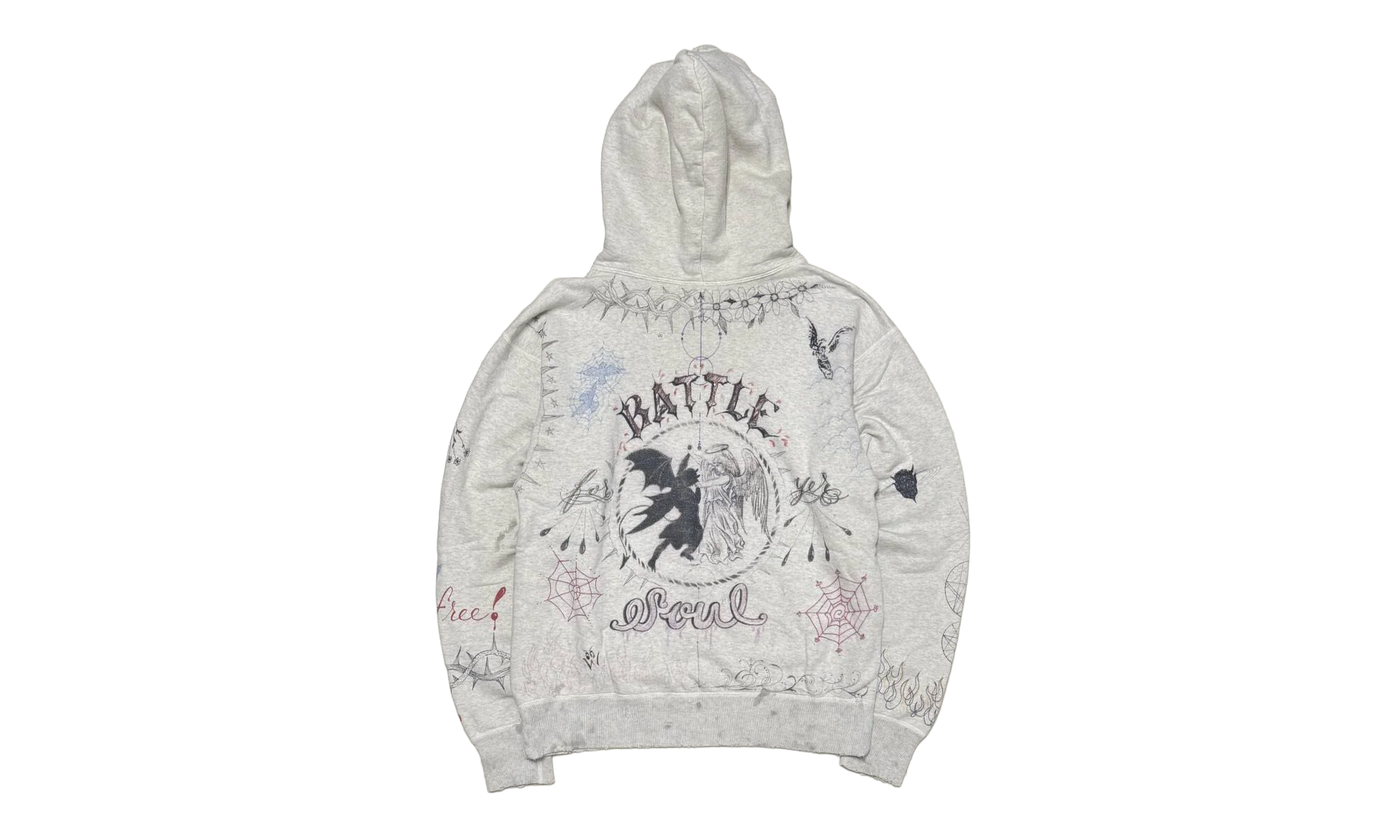 Graffiti Hoodie "Light Grey" SM A21 0000 056 - Image 2