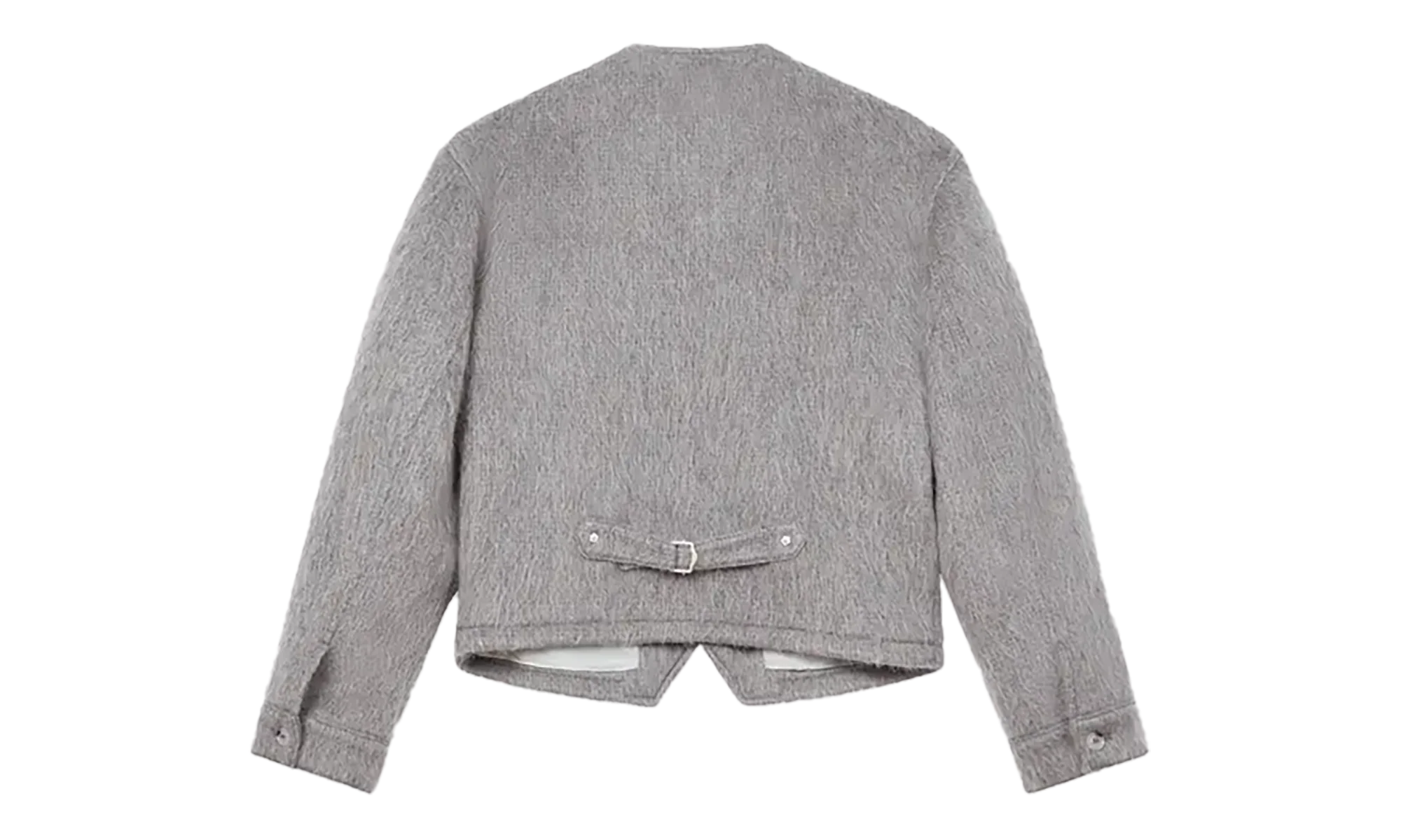 Hairy Collarless Jacket "Pale Grey" FF65VE1169PE93 - Image 2